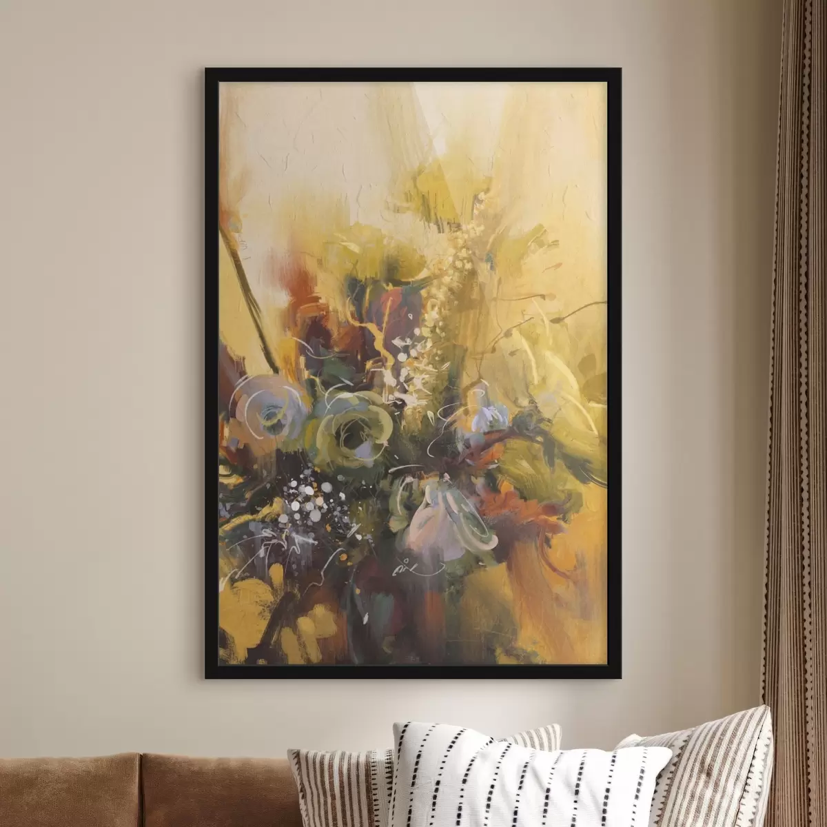 Poster Pictarea florilor într-o vază f37100