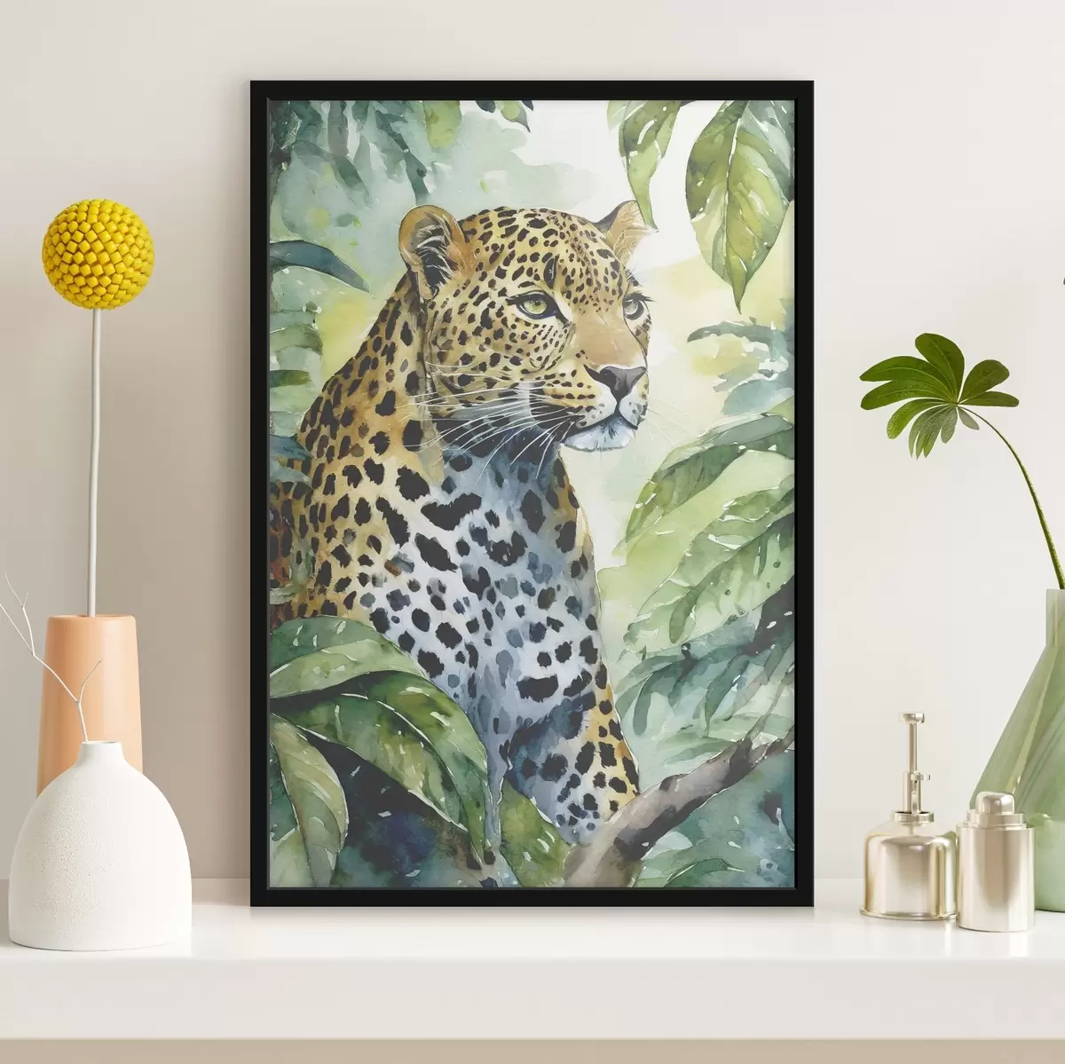 Poster Acuarelă a unui leopard f37341
