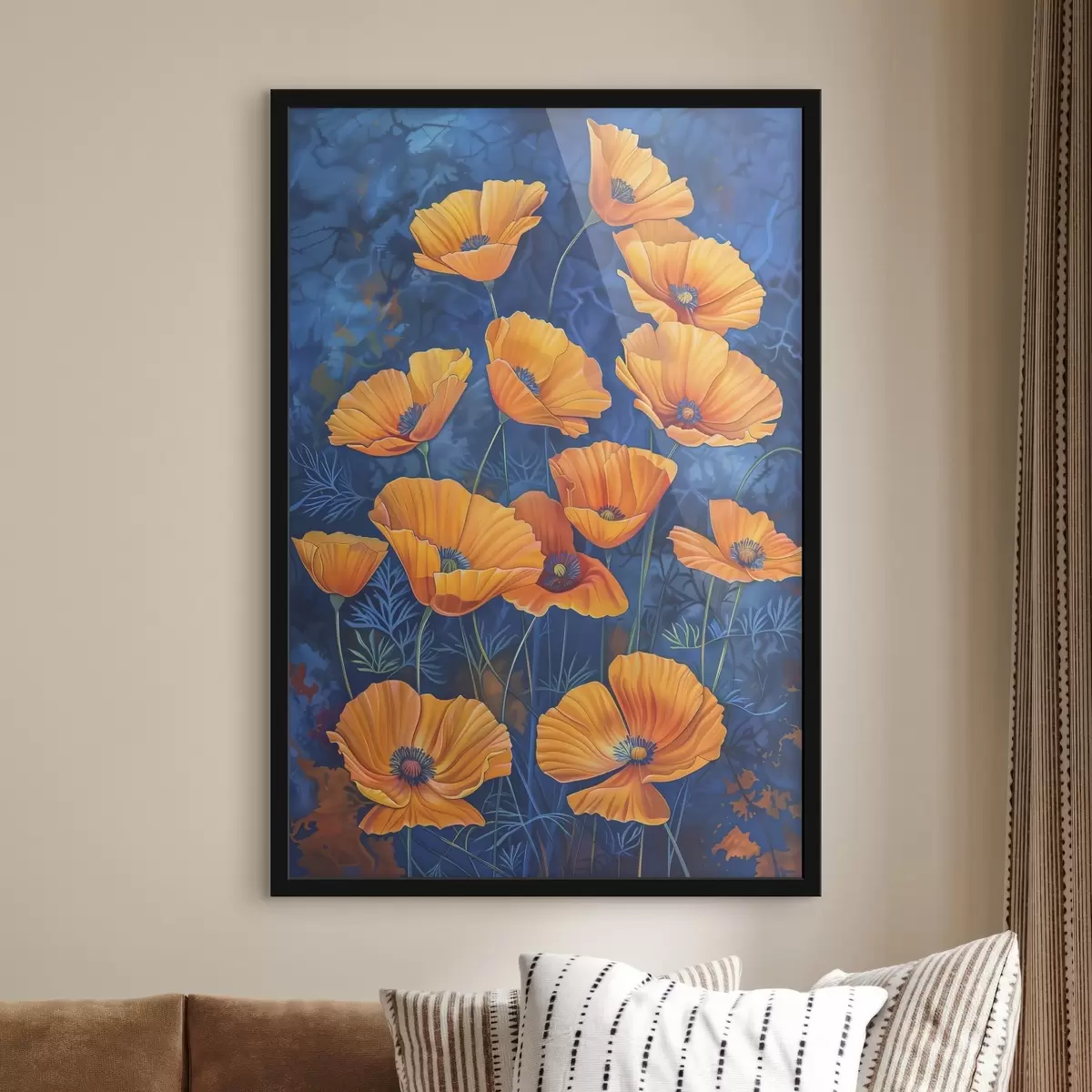 Poster Grup de flori portocalii f38160