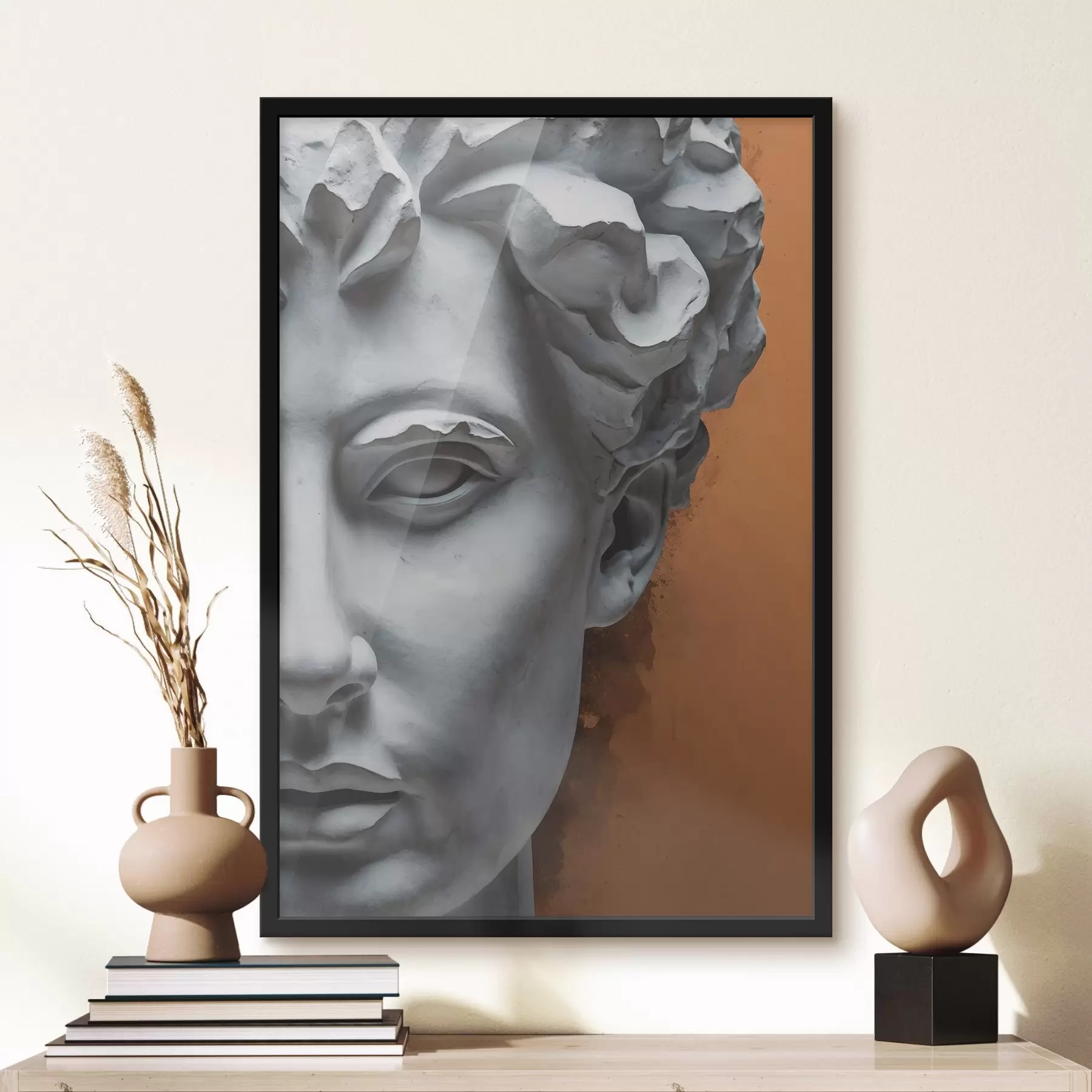 fototapet O statuie reprezentând fața unui bărbat f38433