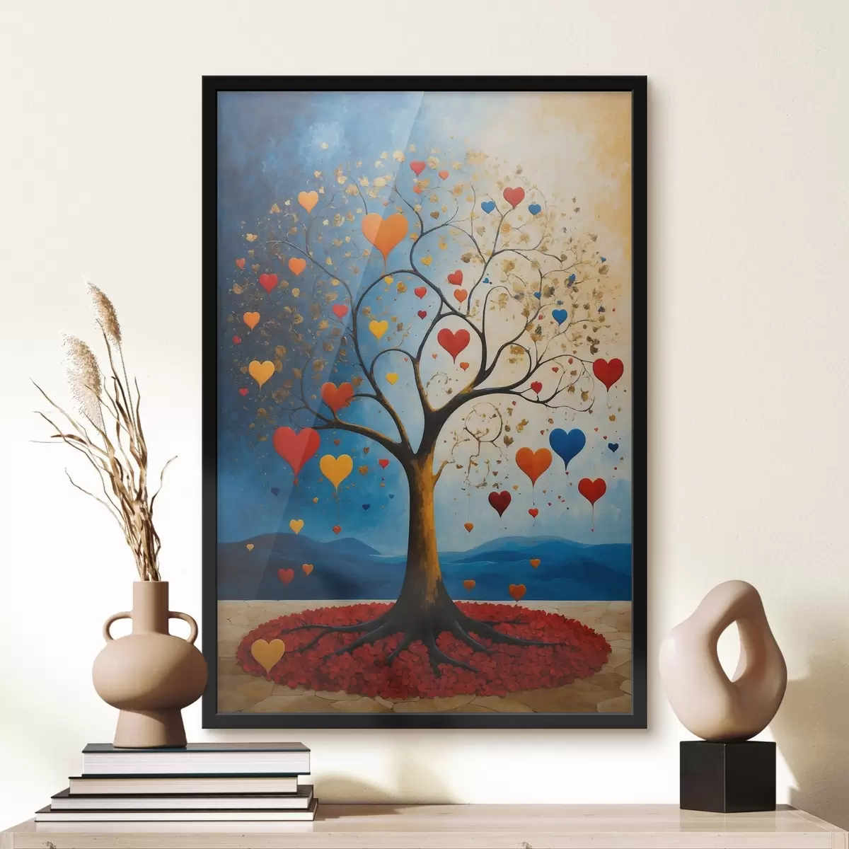 Poster Un copac vibrant al iubirii înflorește f38686