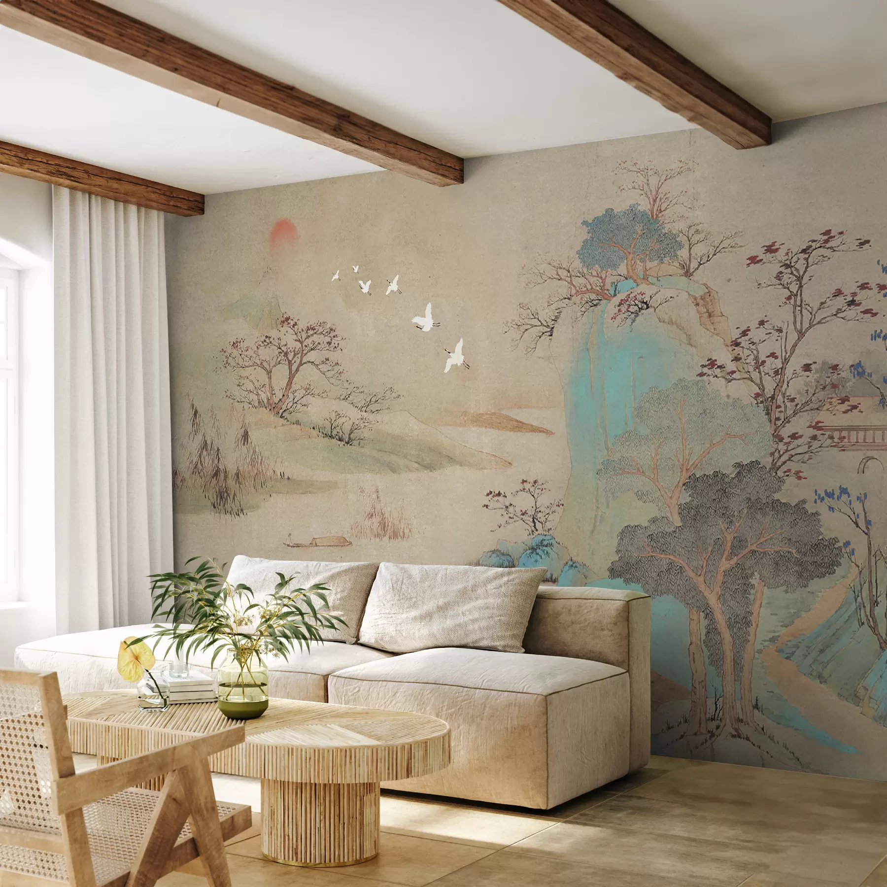 fototapet Peisaj în stil chinezesc u42038