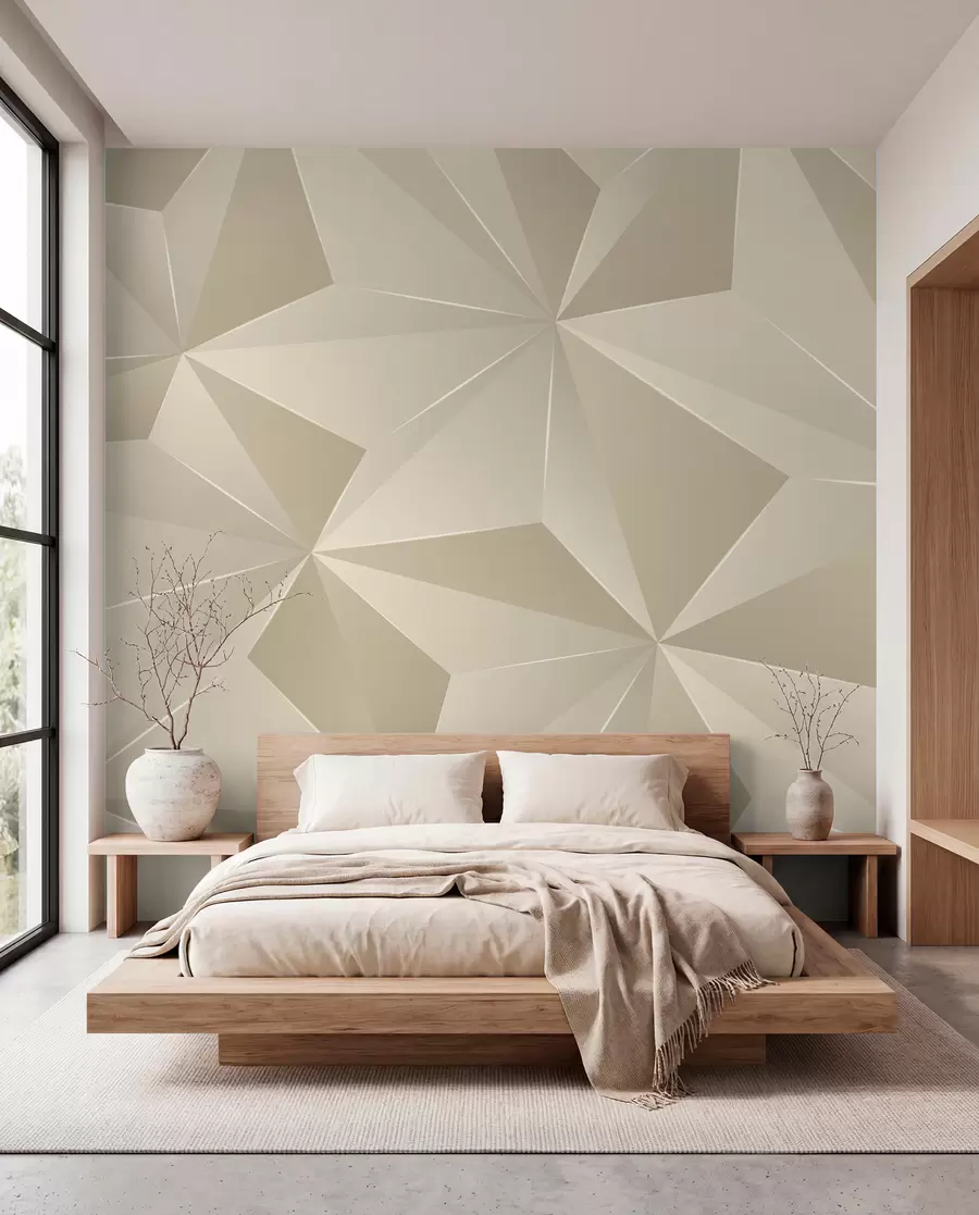 fototapet Relief geometric bej u42449