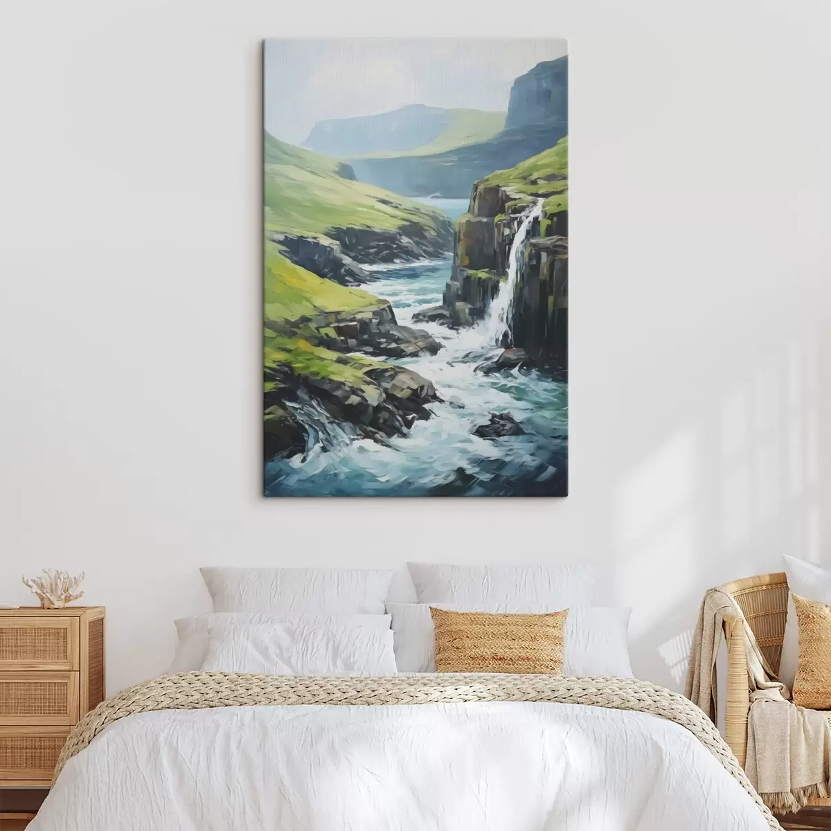 Tablouri Râu printre fiorduri imitație de pictură s42125