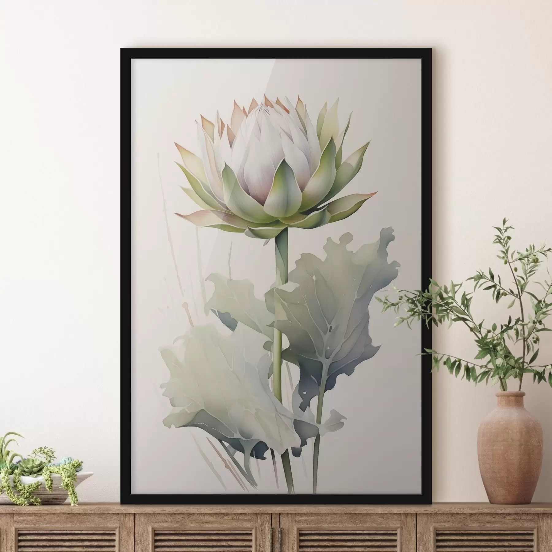 fototapet Anghinare floare imitație acuarelă f42117