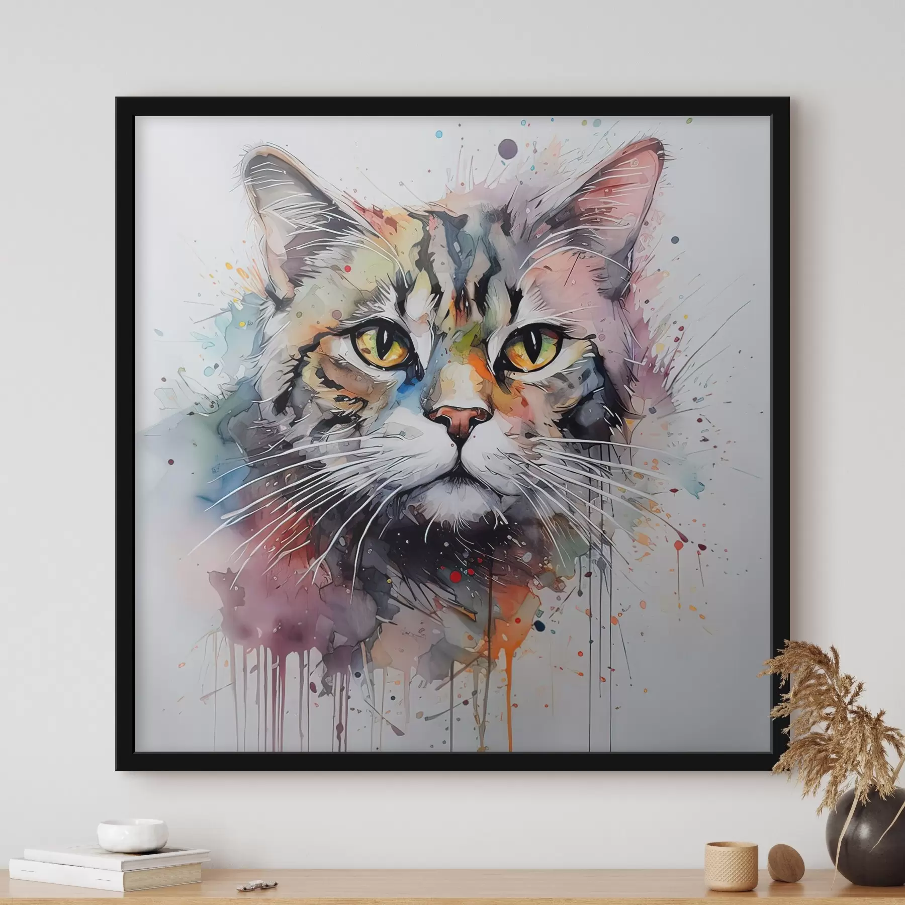 fototapet Pisică în stil acuarelă f32316