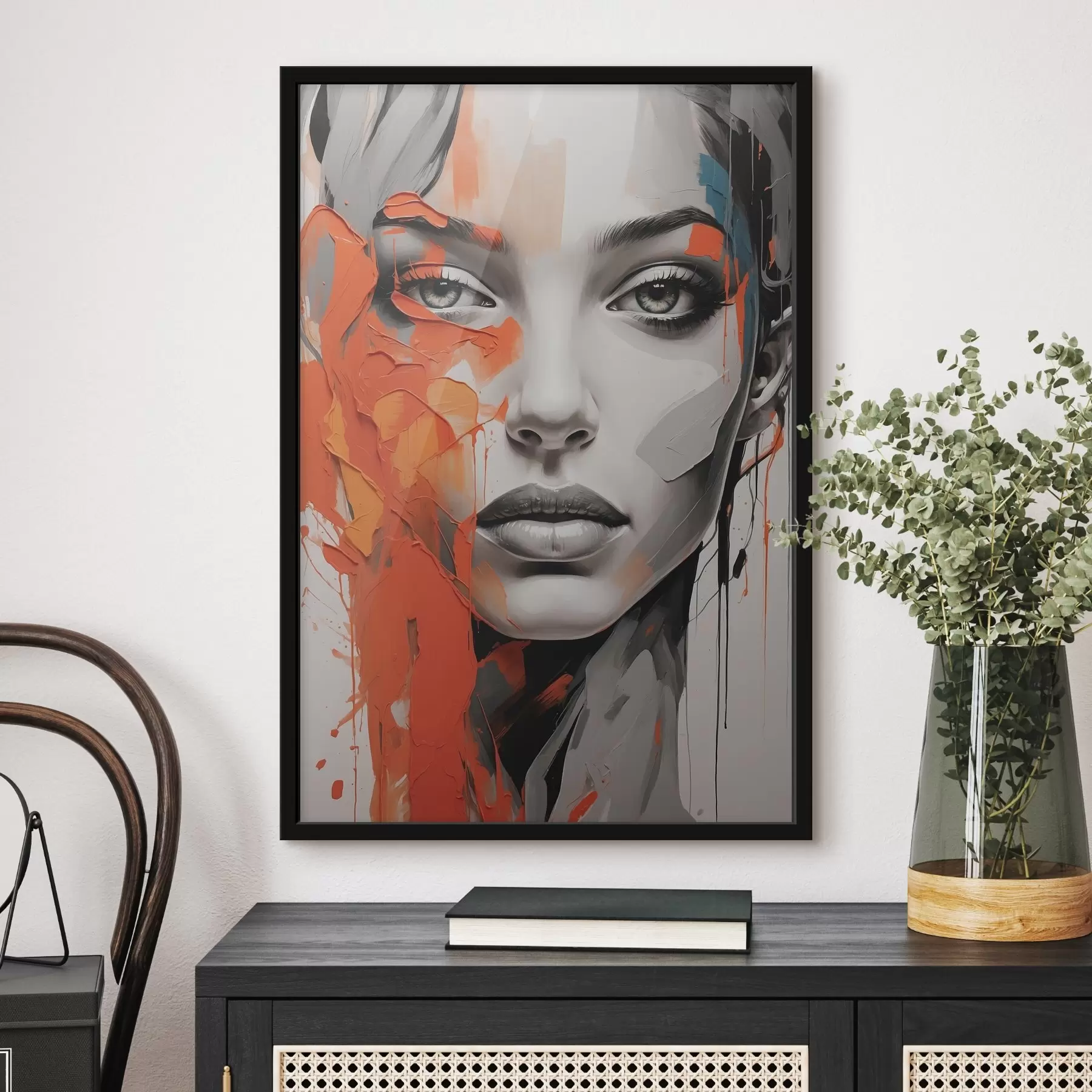 fototapet Fața fetei în stilul picturii în ulei f41764