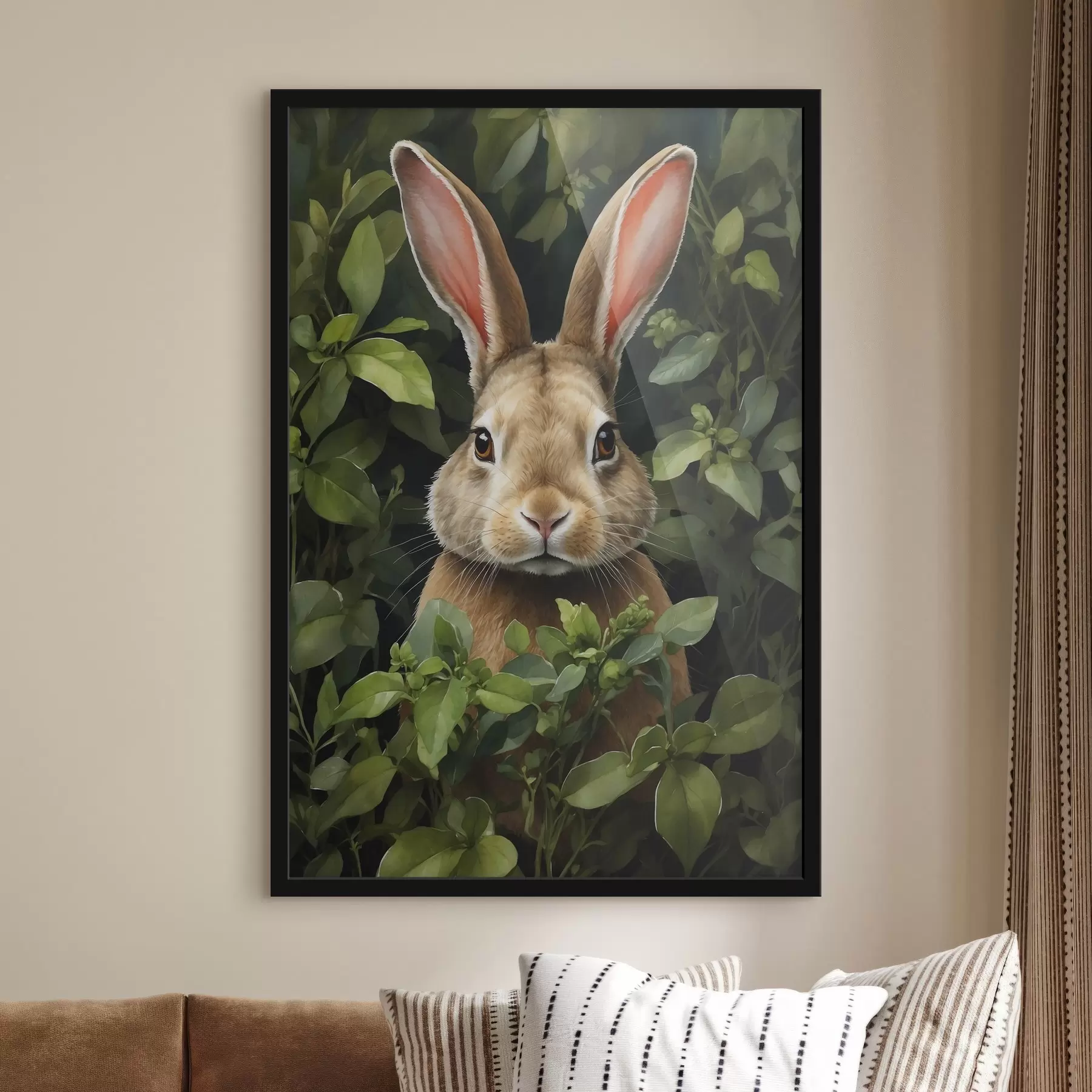 fototapet Iepure în tufișuri f41779