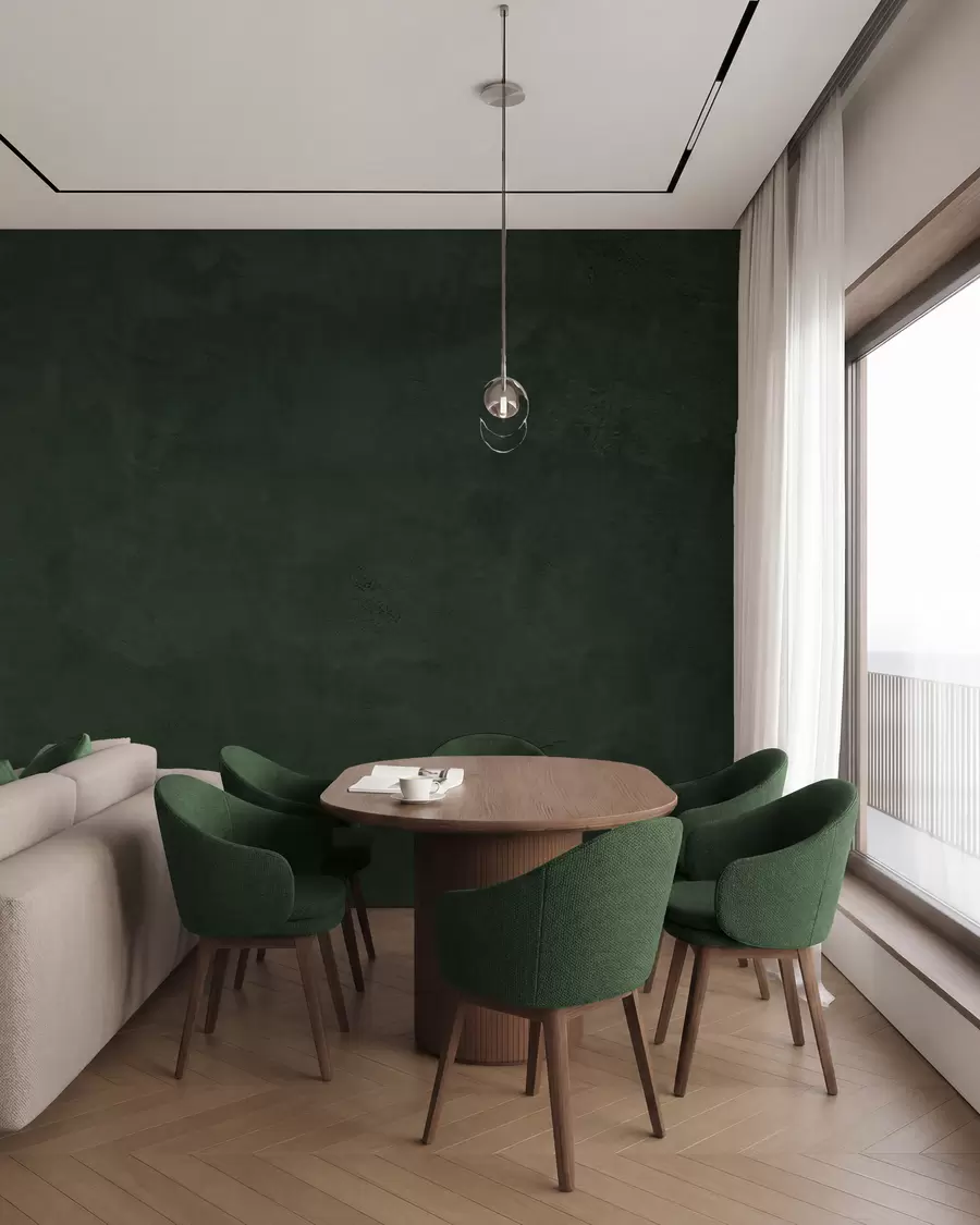 fototapet Fundal verde cu efect de perete din beton w02553v1