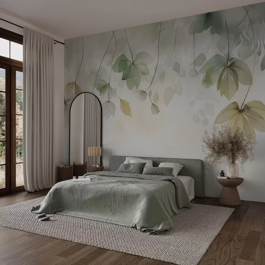 fototapet Vegetație abstractă imitație de acuarelă w02637