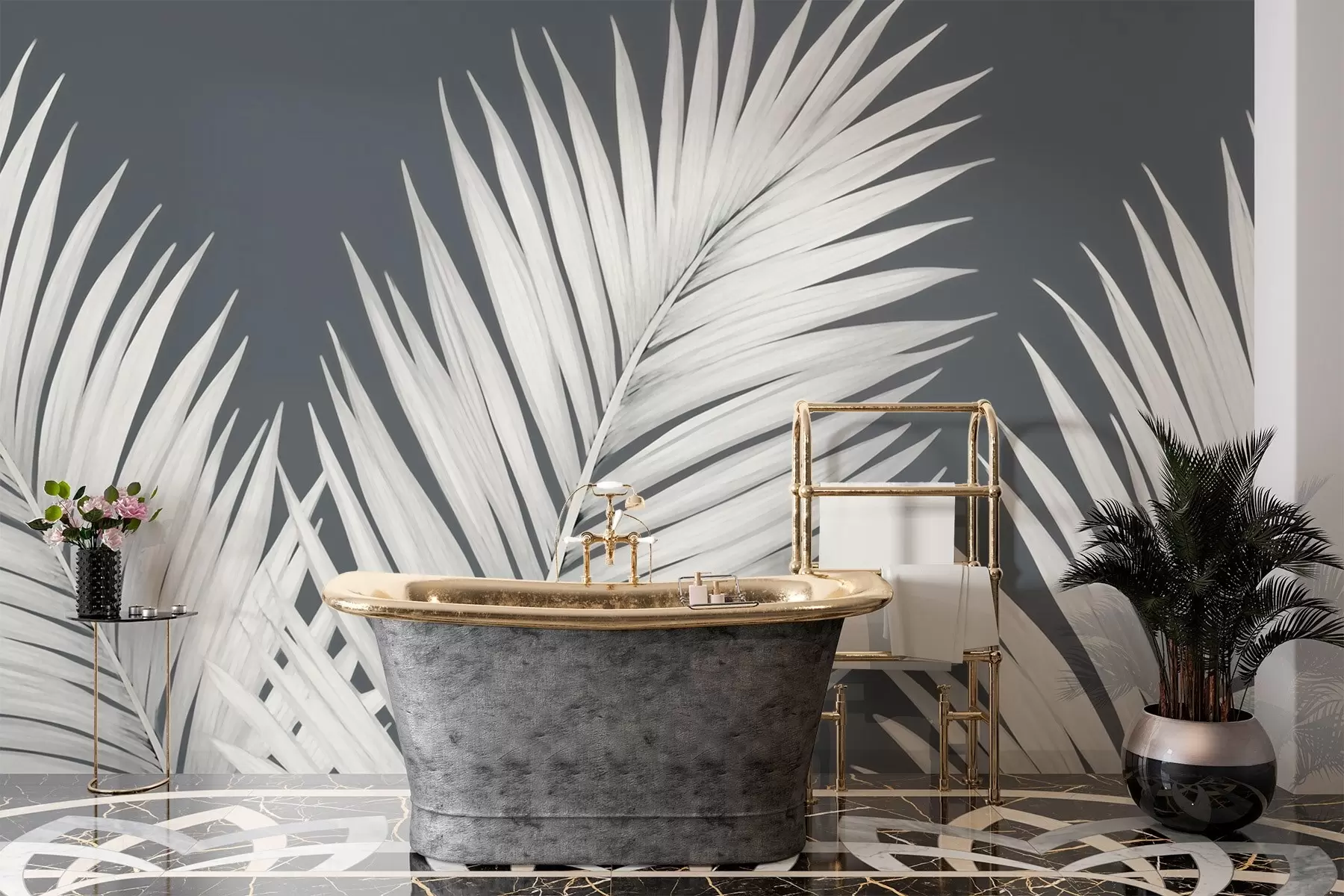 fototapet Frunze de palmier cu frunze w02569