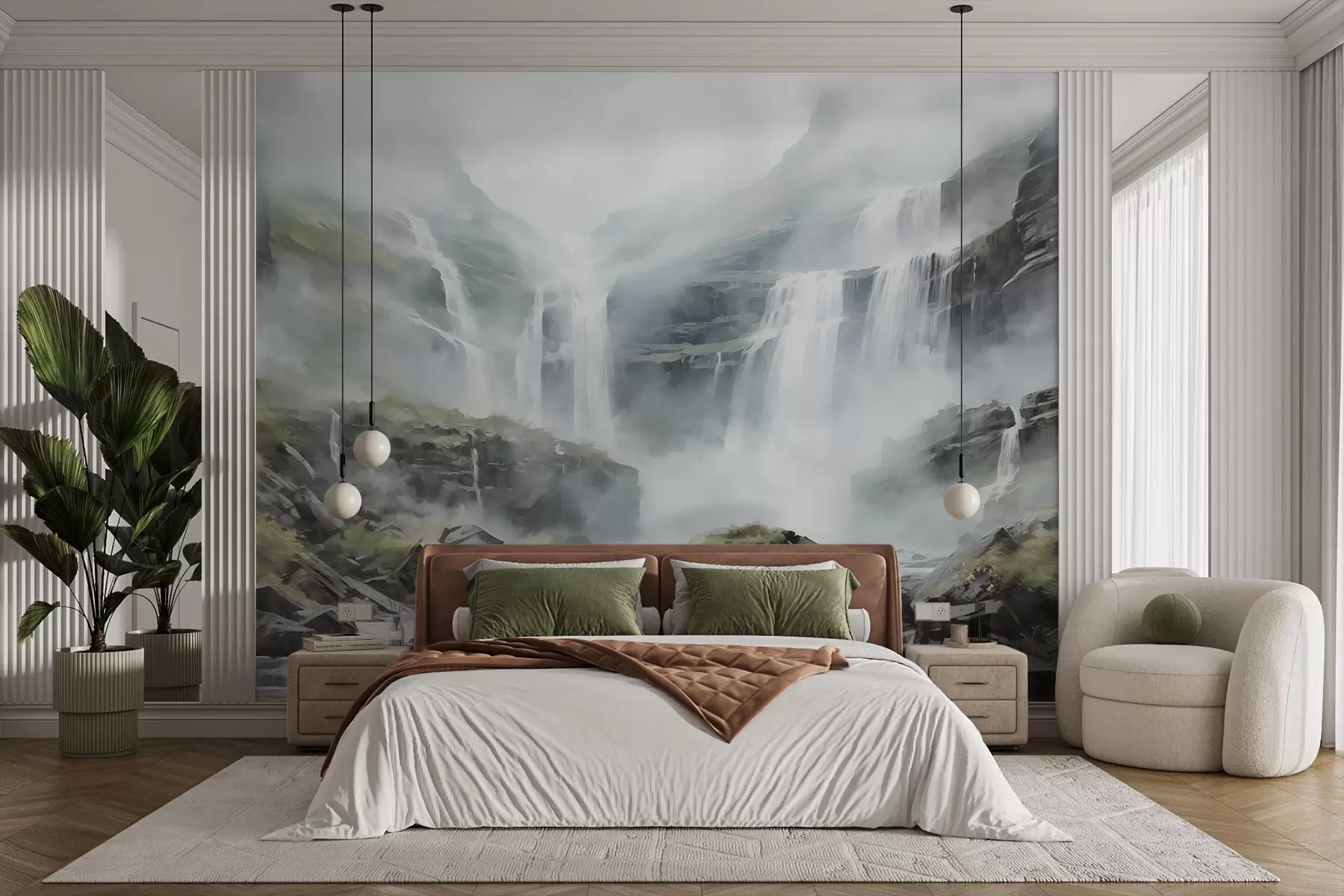 fototapet Cascada în ceață w08572