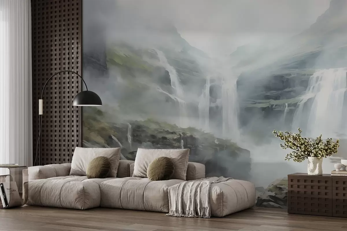 fototapet Cascada în ceață w08572