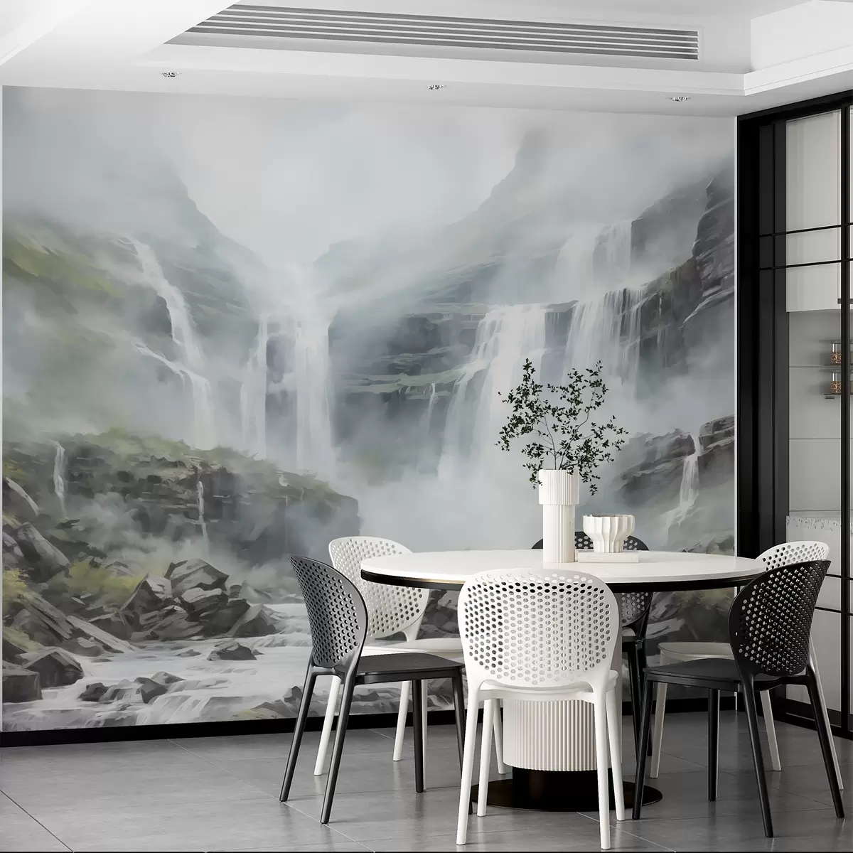 fototapet Cascada în ceață w08572