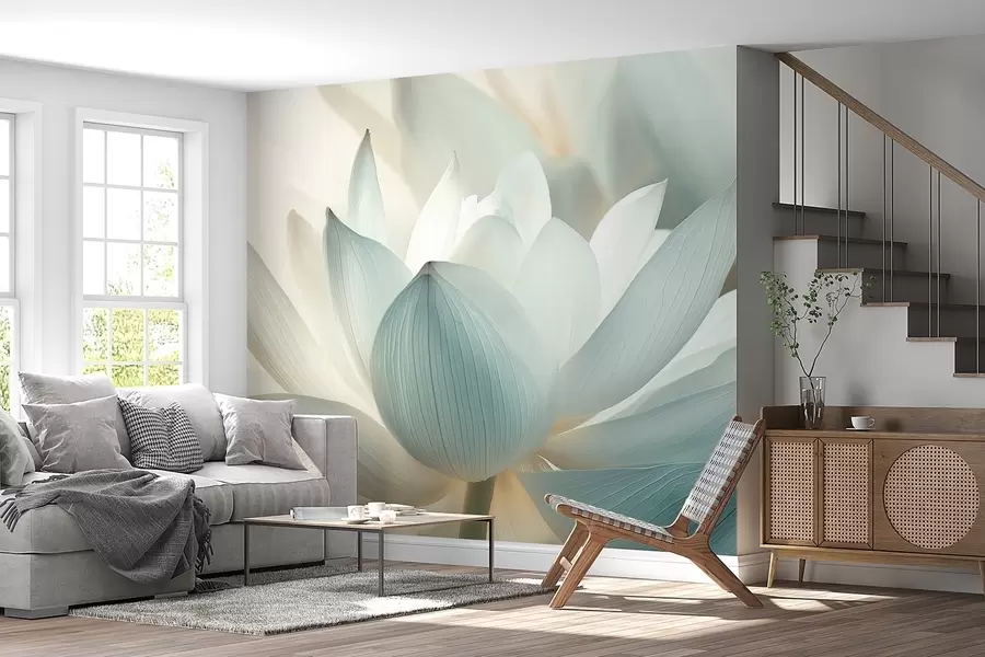fototapet Lotus elegant în nuanțe delicate w08487