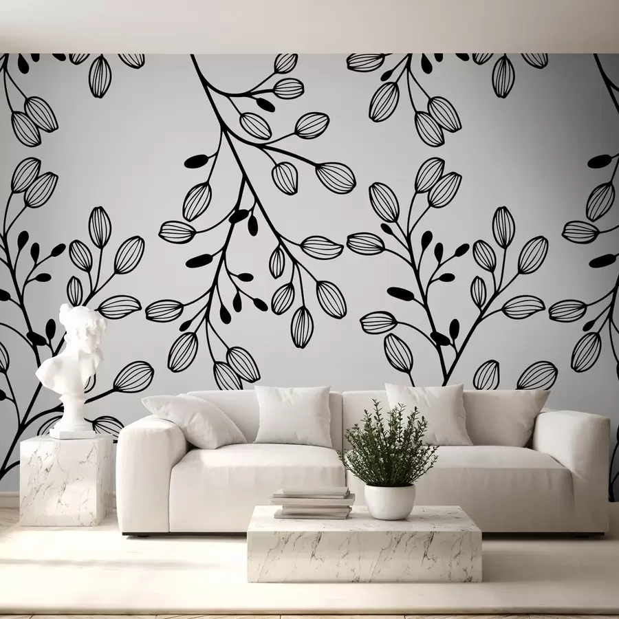 fototapet crengi pictate pe un fundal gri w02665v1