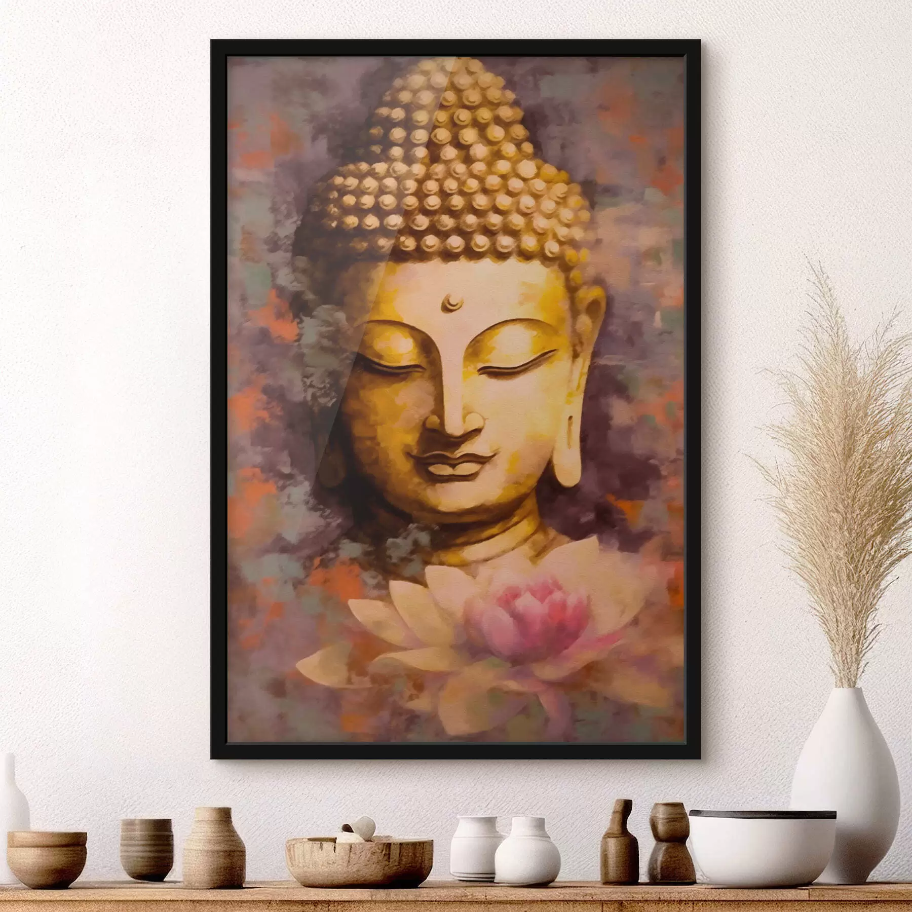 fototapet Buddha și lotus f42311