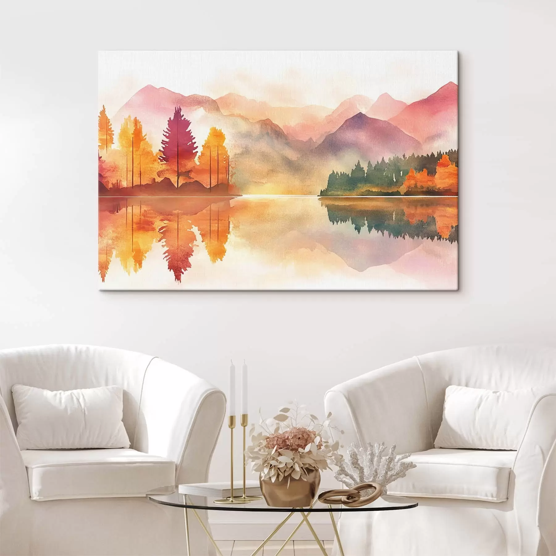 fototapet Munți în stil acuarelă s42183