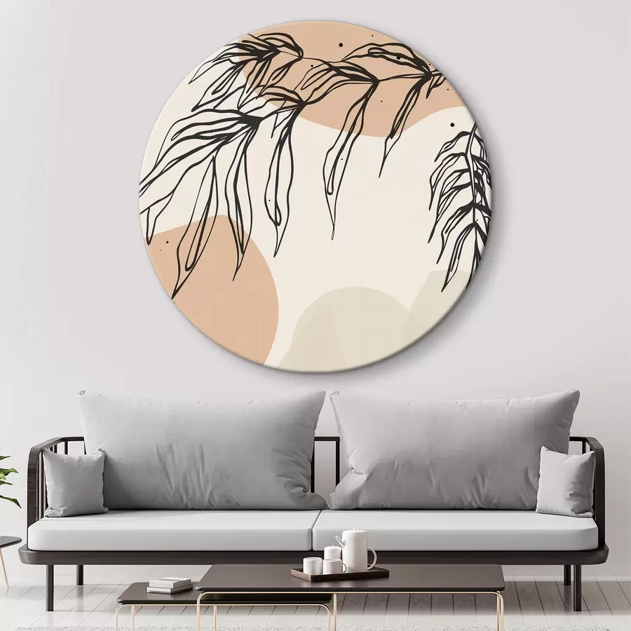 Tablouri Frunze abstracte, linii de diferite forme r36186