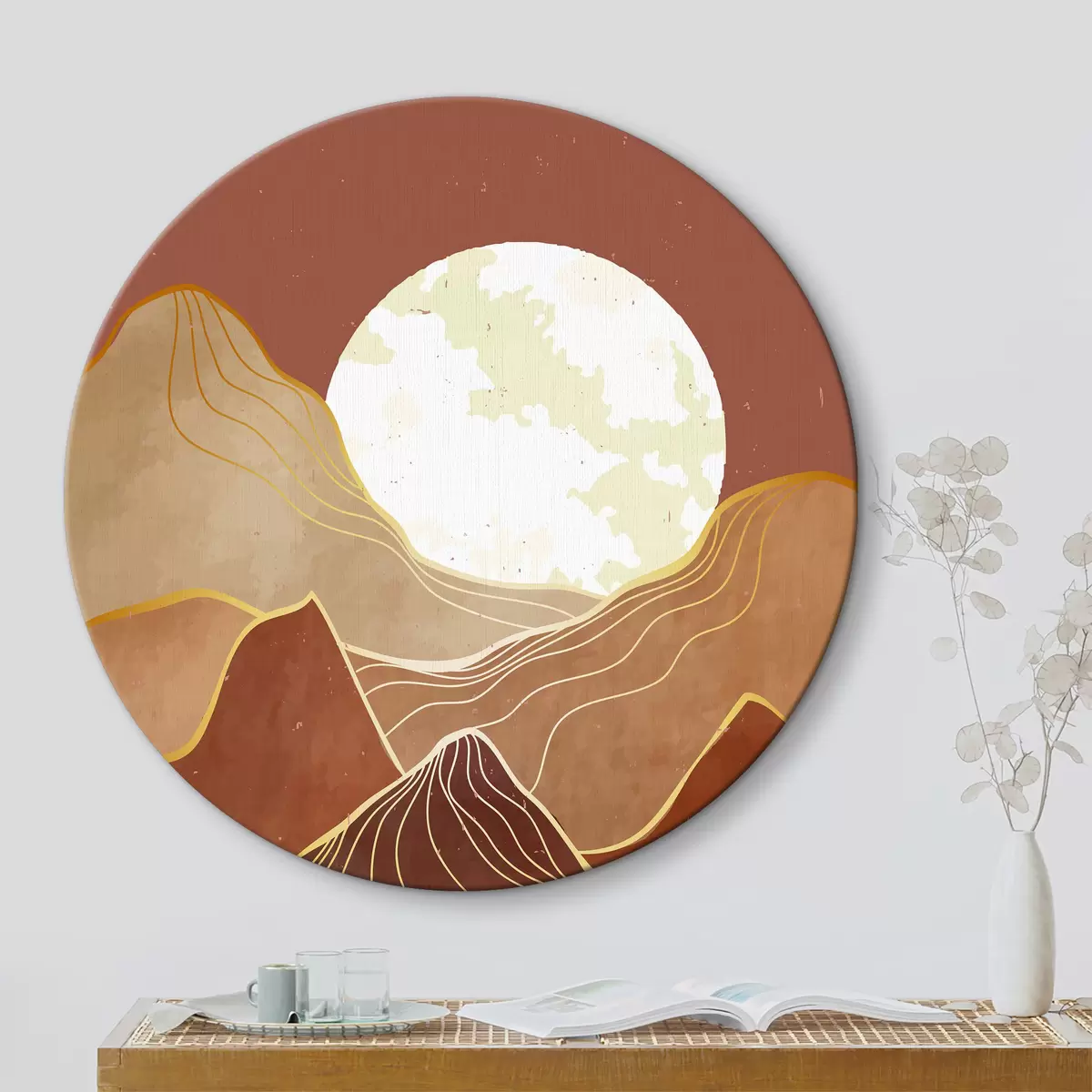 Picturi rotunde Luna în munți r37637