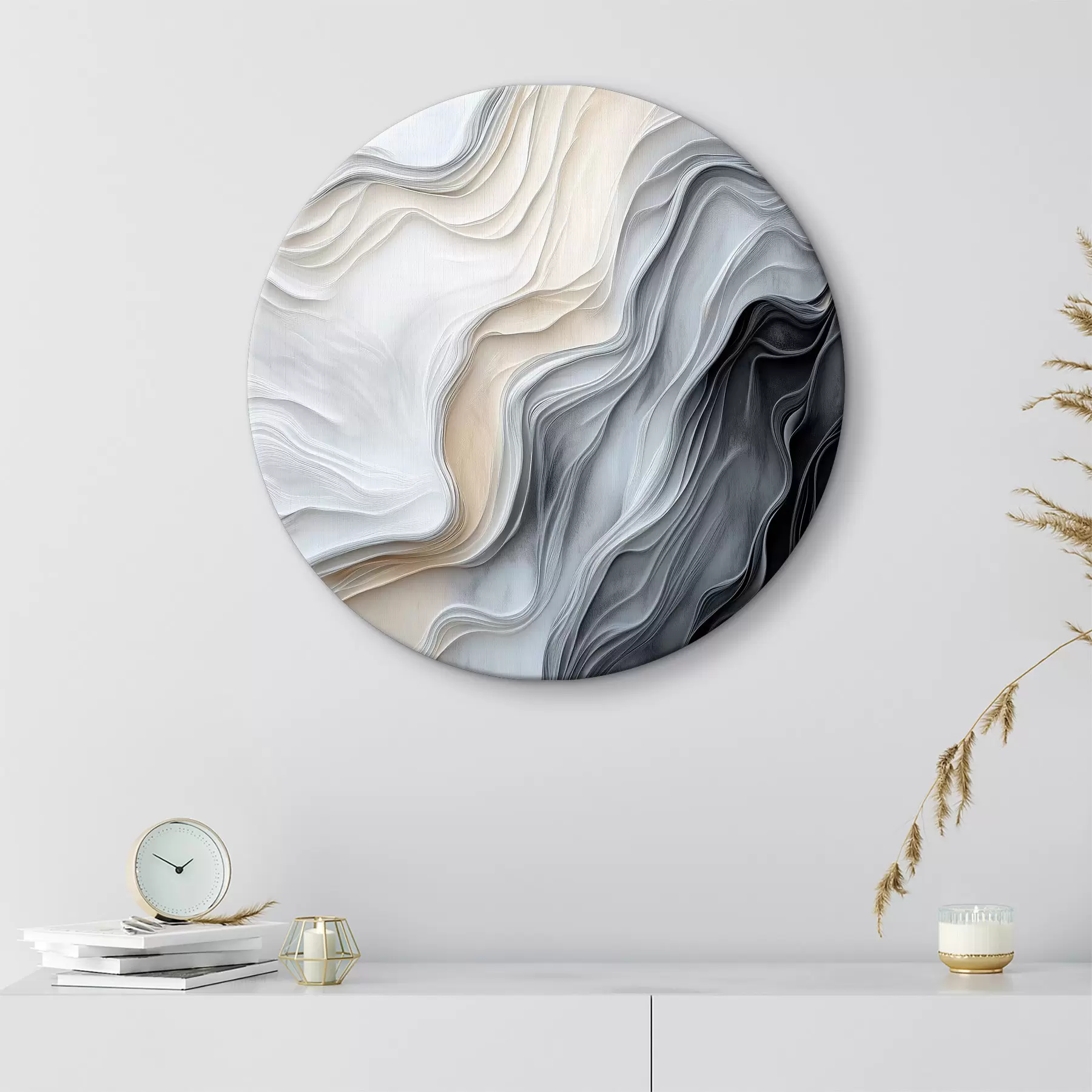 Tablouri Valuri abstracte cu textură de imitație r40507