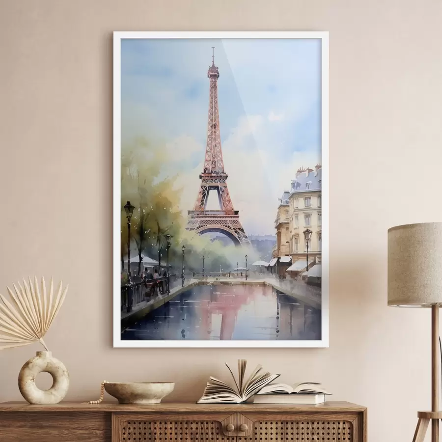 fototapet Vedere a Parisului în stil acuarelă f42192