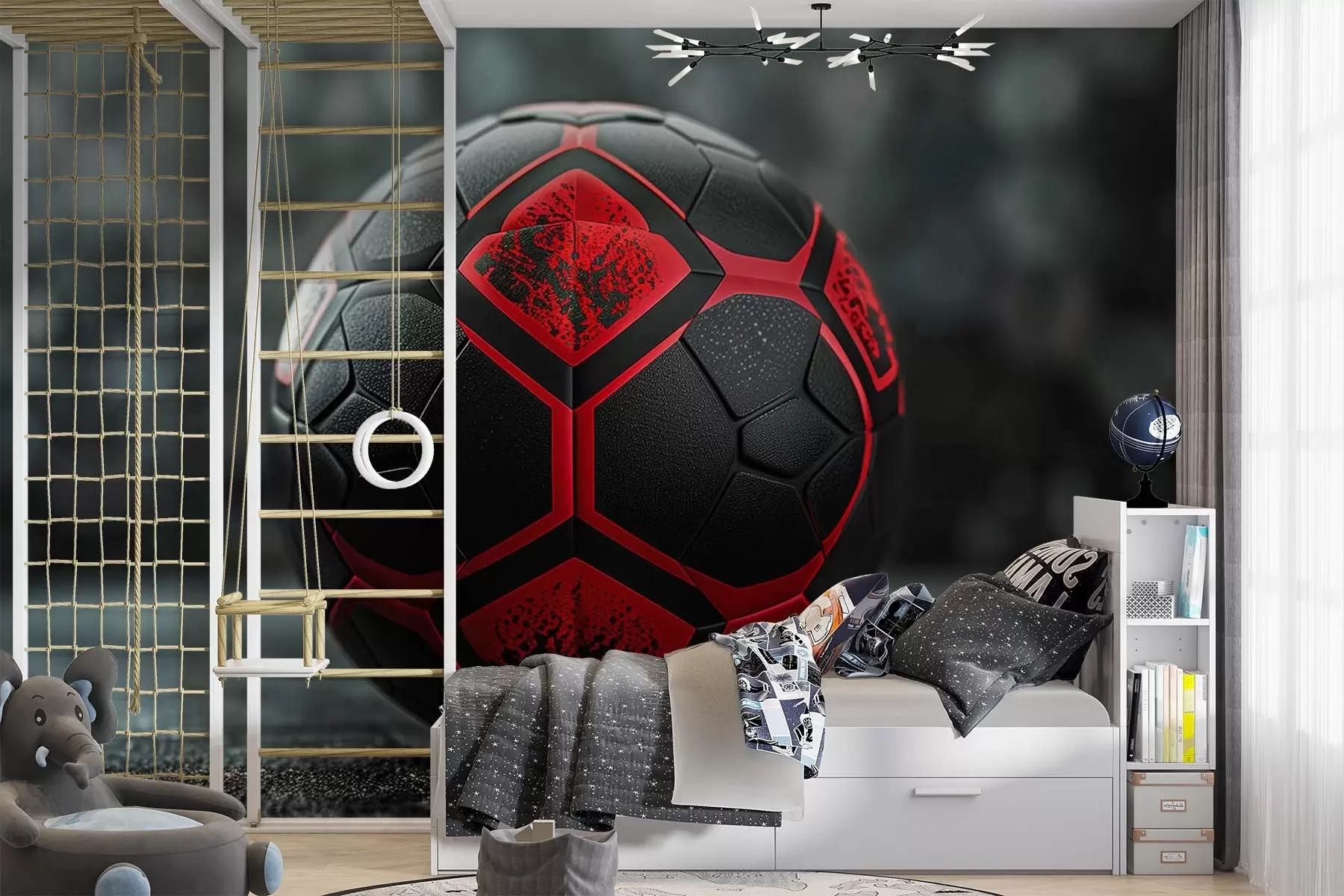 fototapet Minge de fotbal mare w08619