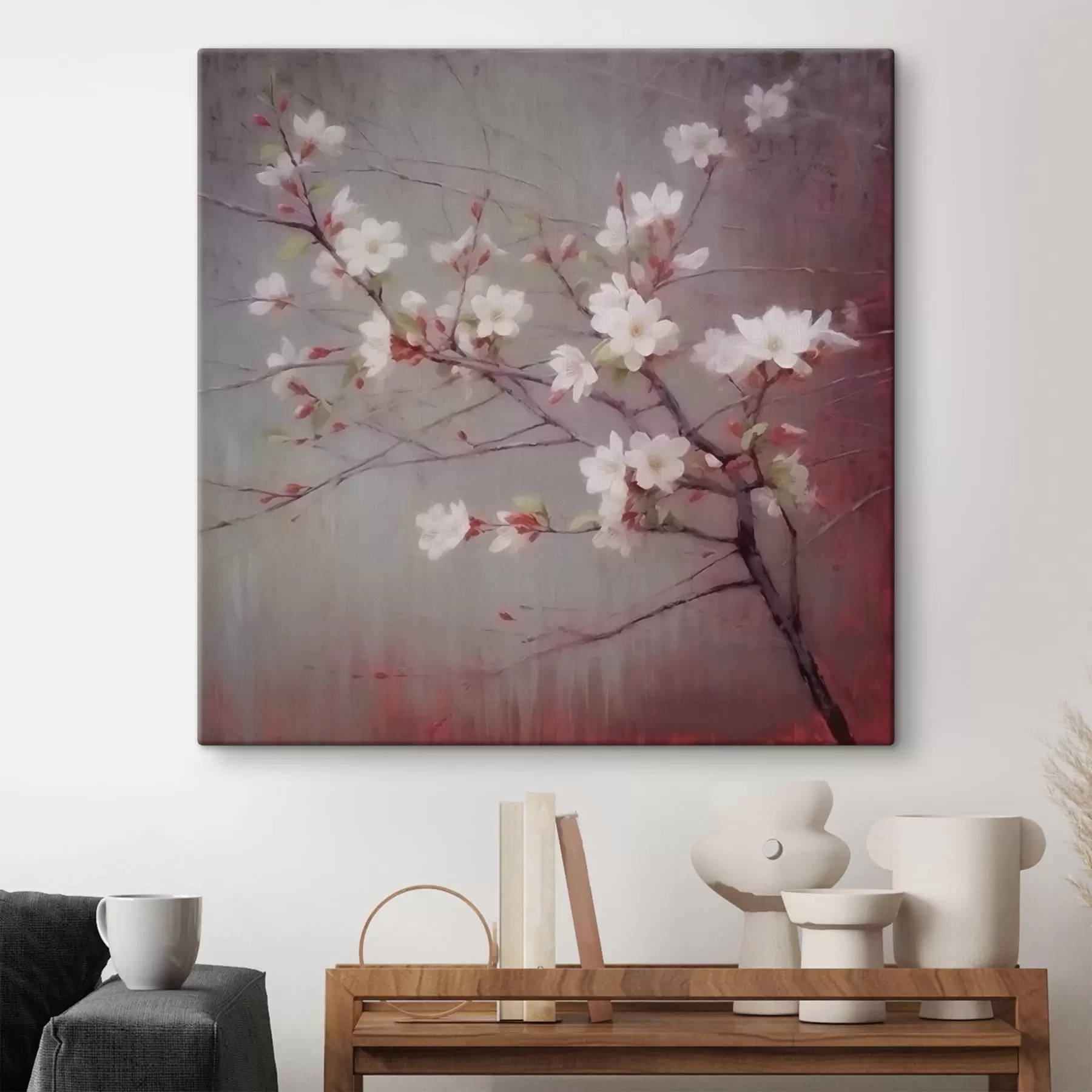 Tablouri O ramură cu flori albe s42339