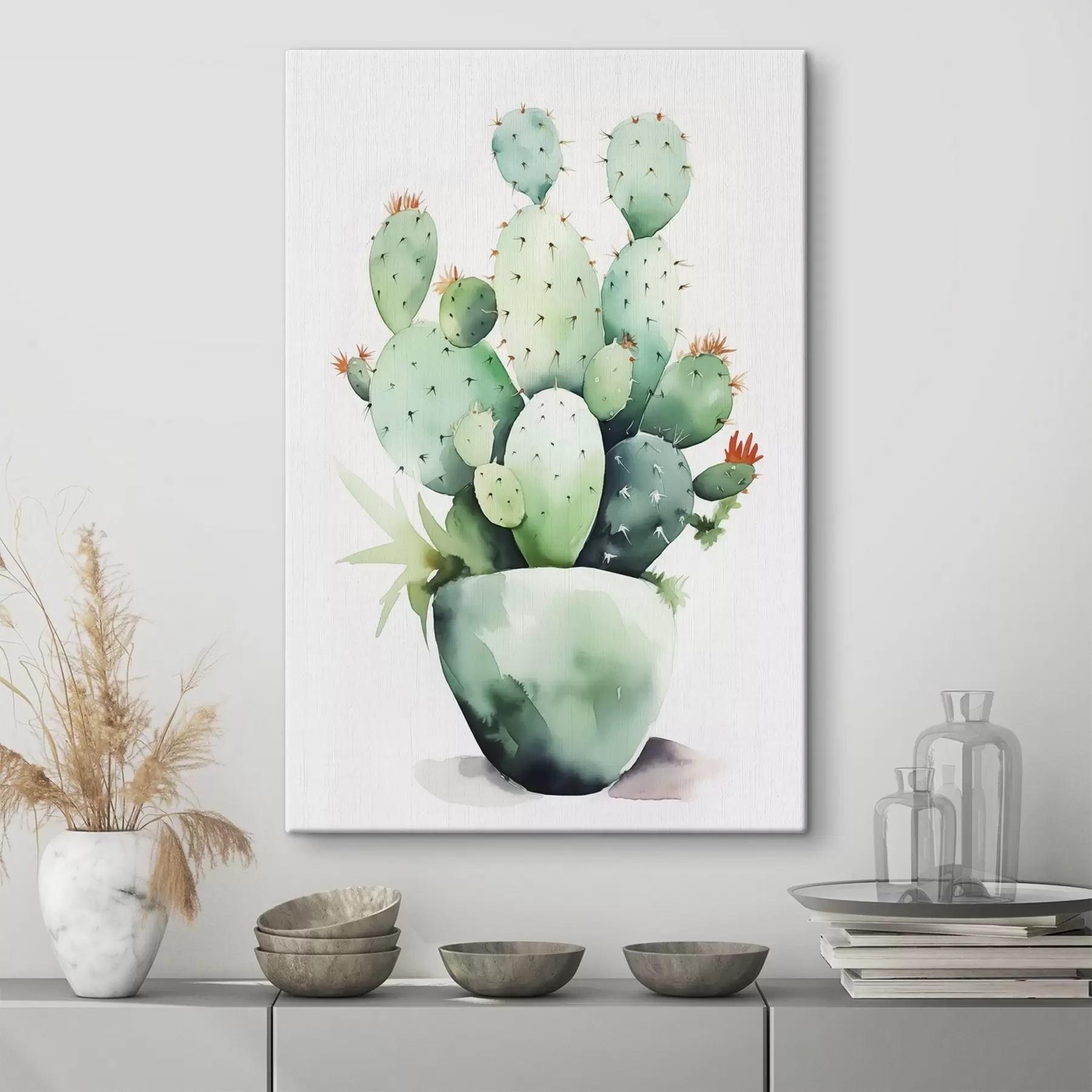 fototapet Cactus imitație acuarelă umedă s42410