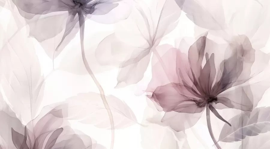 fototapet Flori efemere în culori pastelate delicate w02755