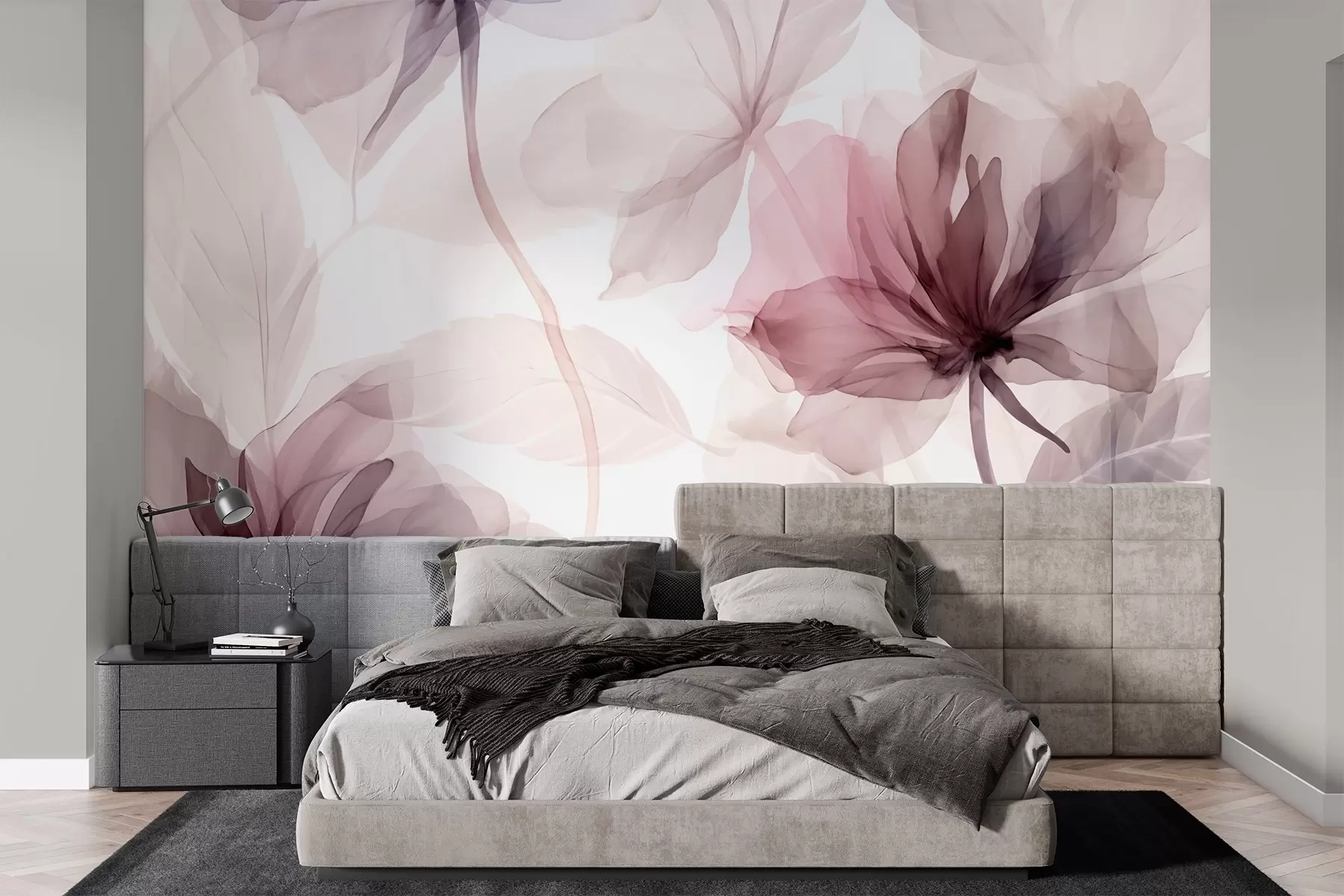 fototapet Flori efemere în culori pastelate delicate w02755