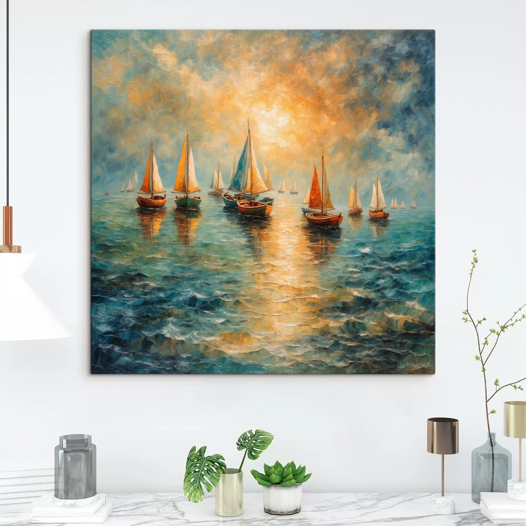 fototapet Nave care navighează spre apus s42251