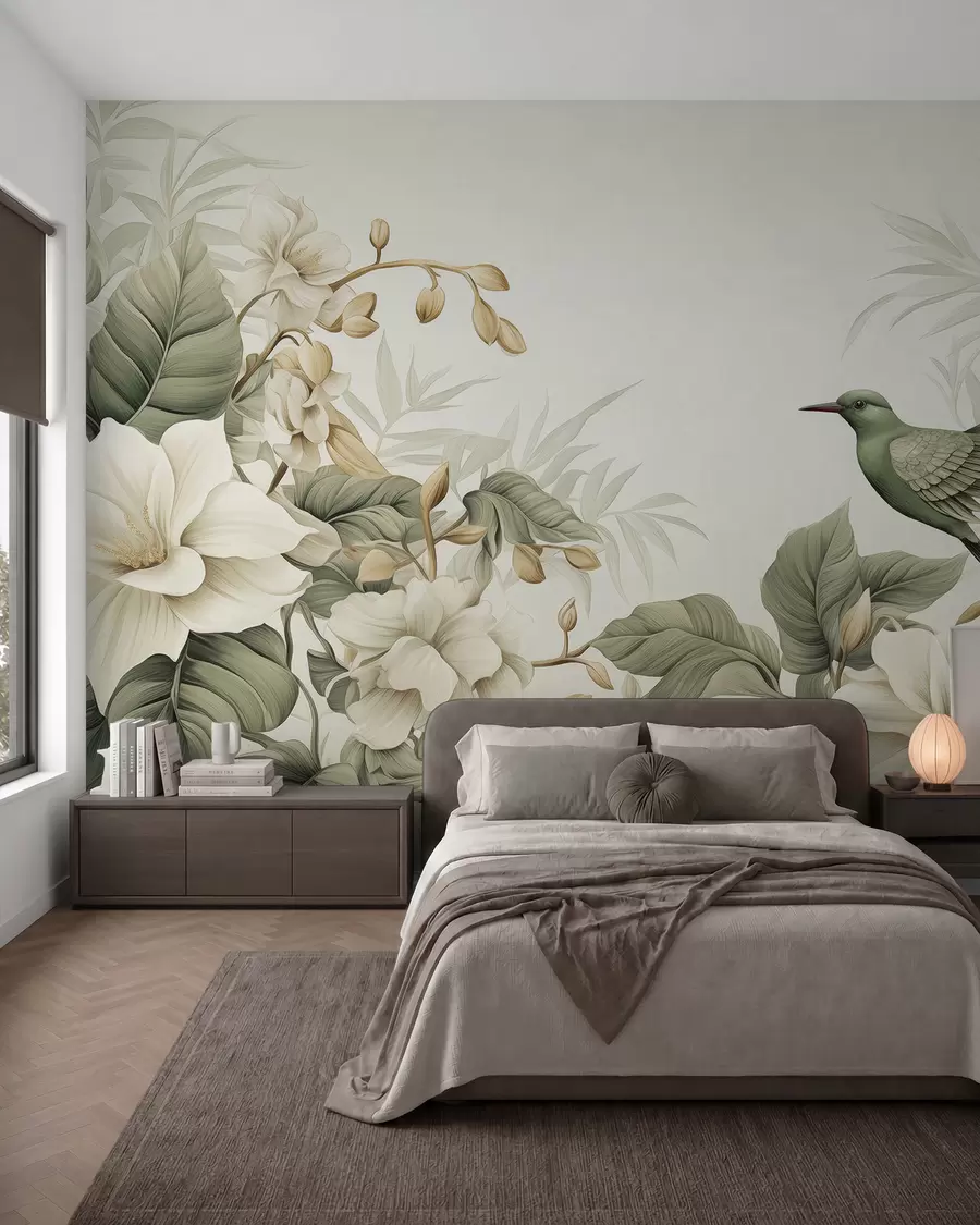 fototapet Peisaj tropical cu flori w02844