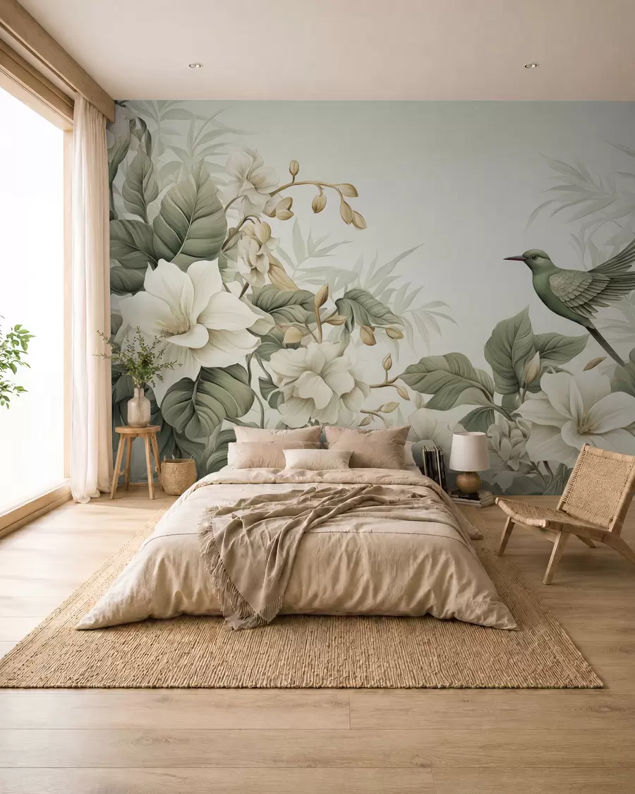 fototapet Peisaj tropical cu flori w02844