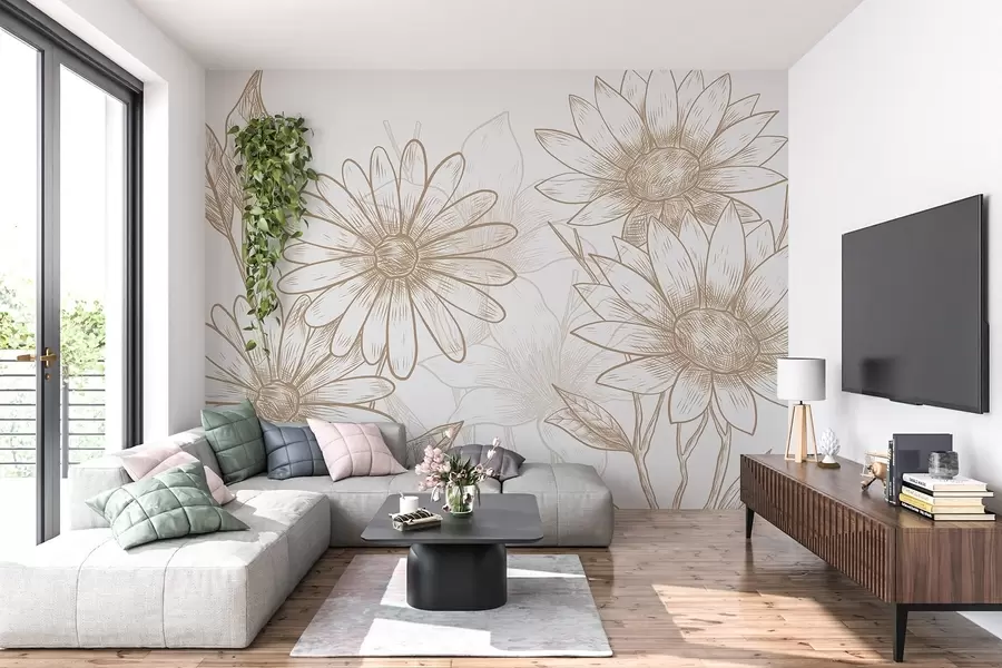 fototapet Margarete în compartimente calde w02787