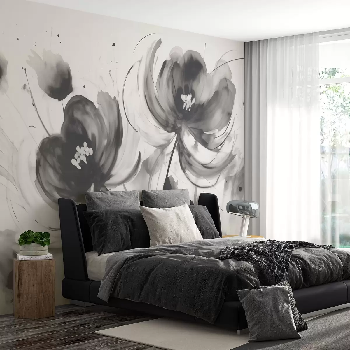 fototapet Flori negre w02878