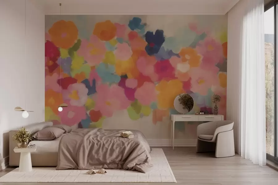 fototapet Flori colorate abstracție w02883