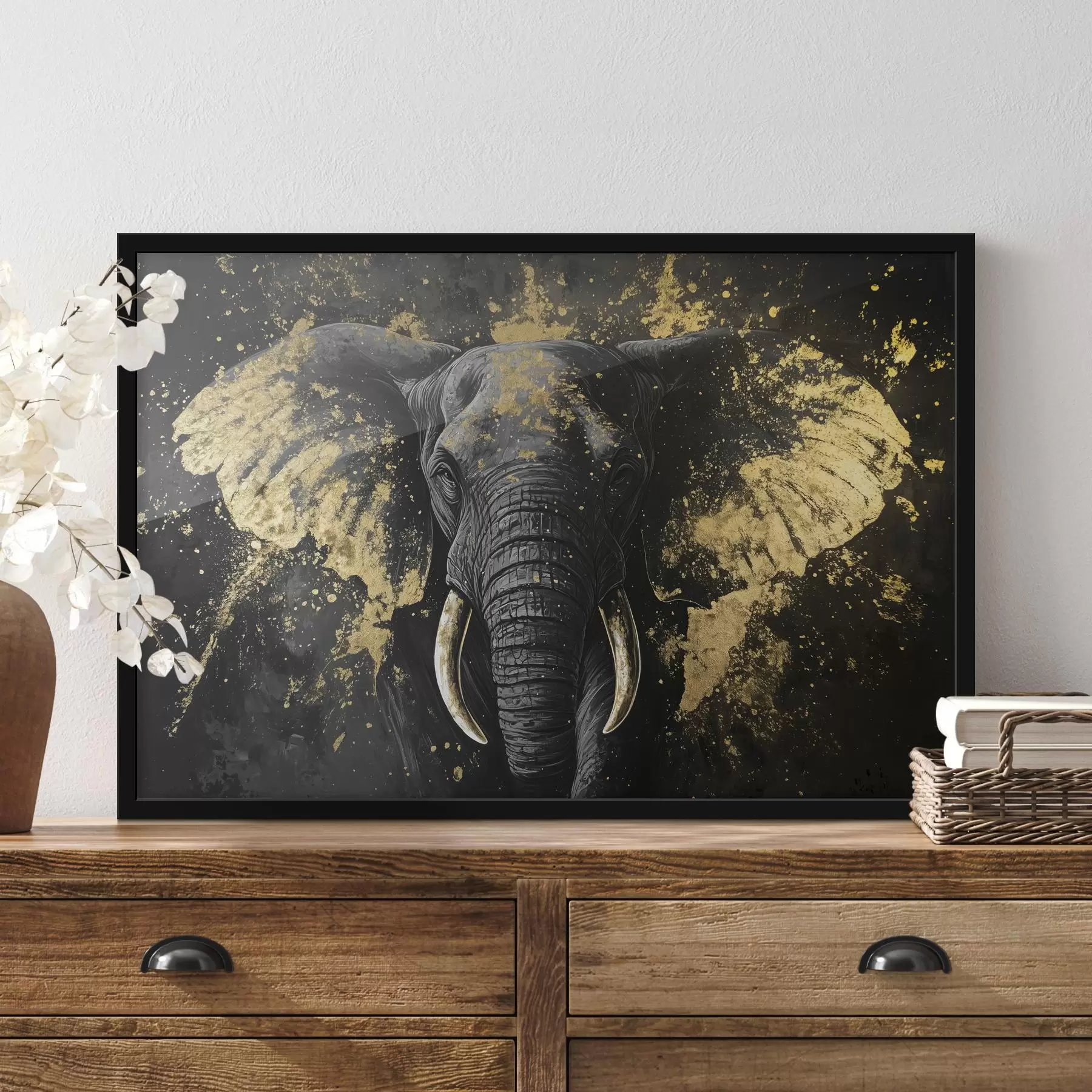 fototapet Elefant negru elegant f42602
