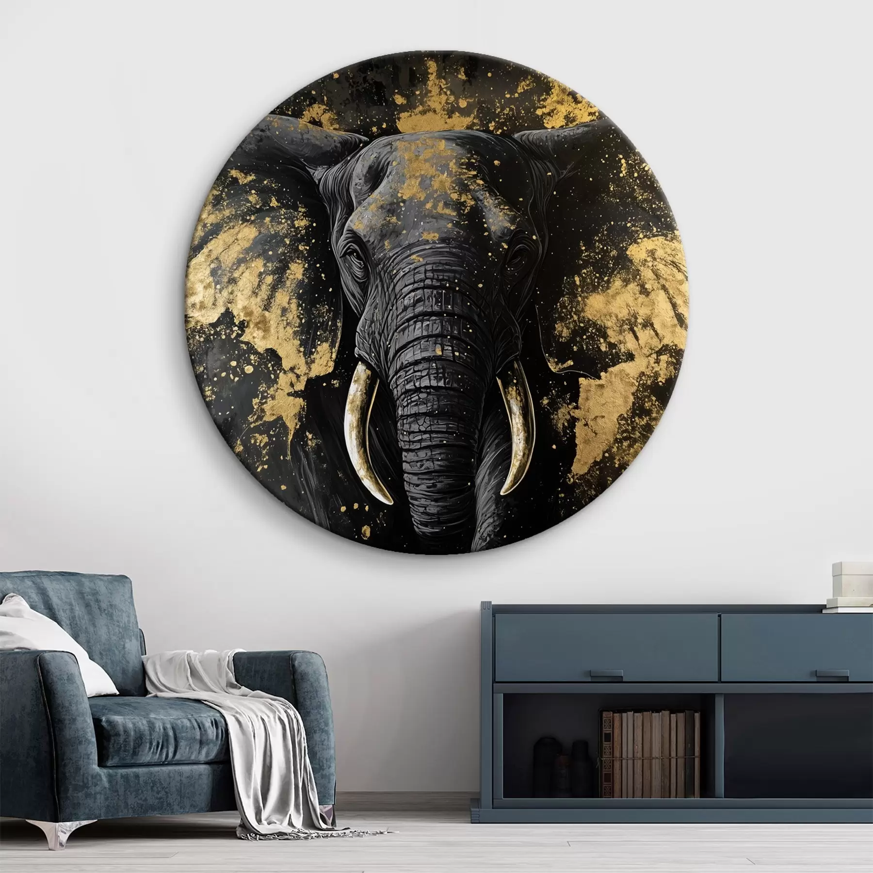 Tablouri Elefant negru elegant r42602