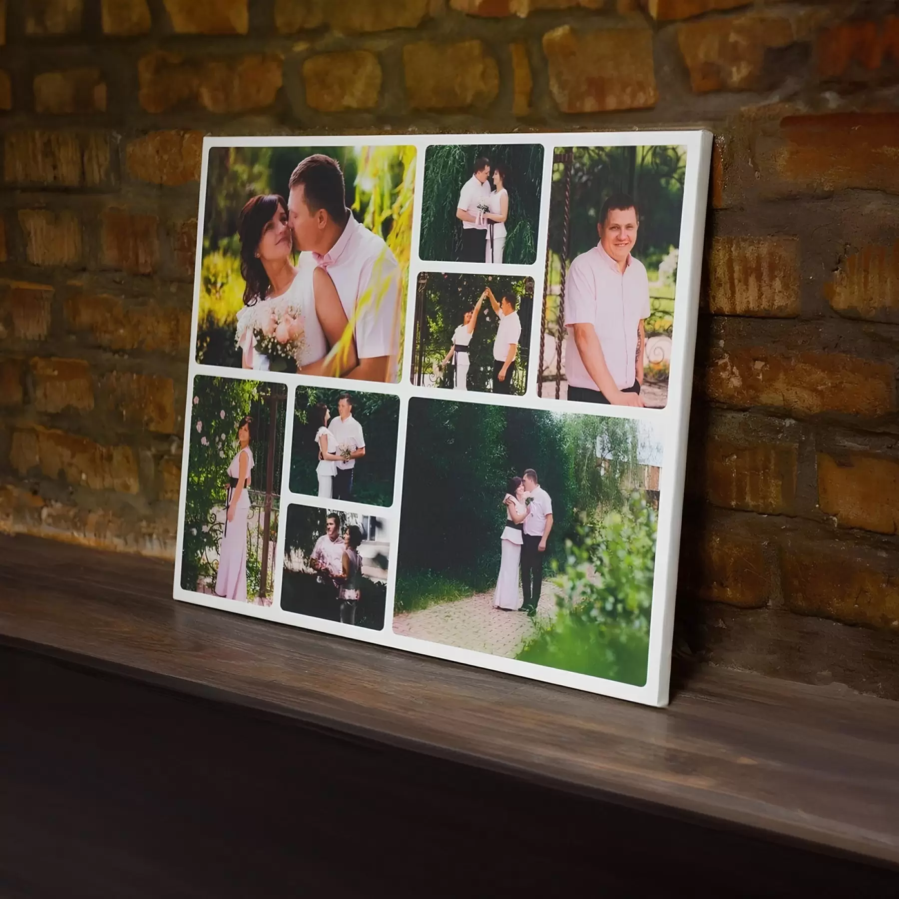 Tablouri Tablou collage al unui cuplu îndrăgostit pe pânză s42675