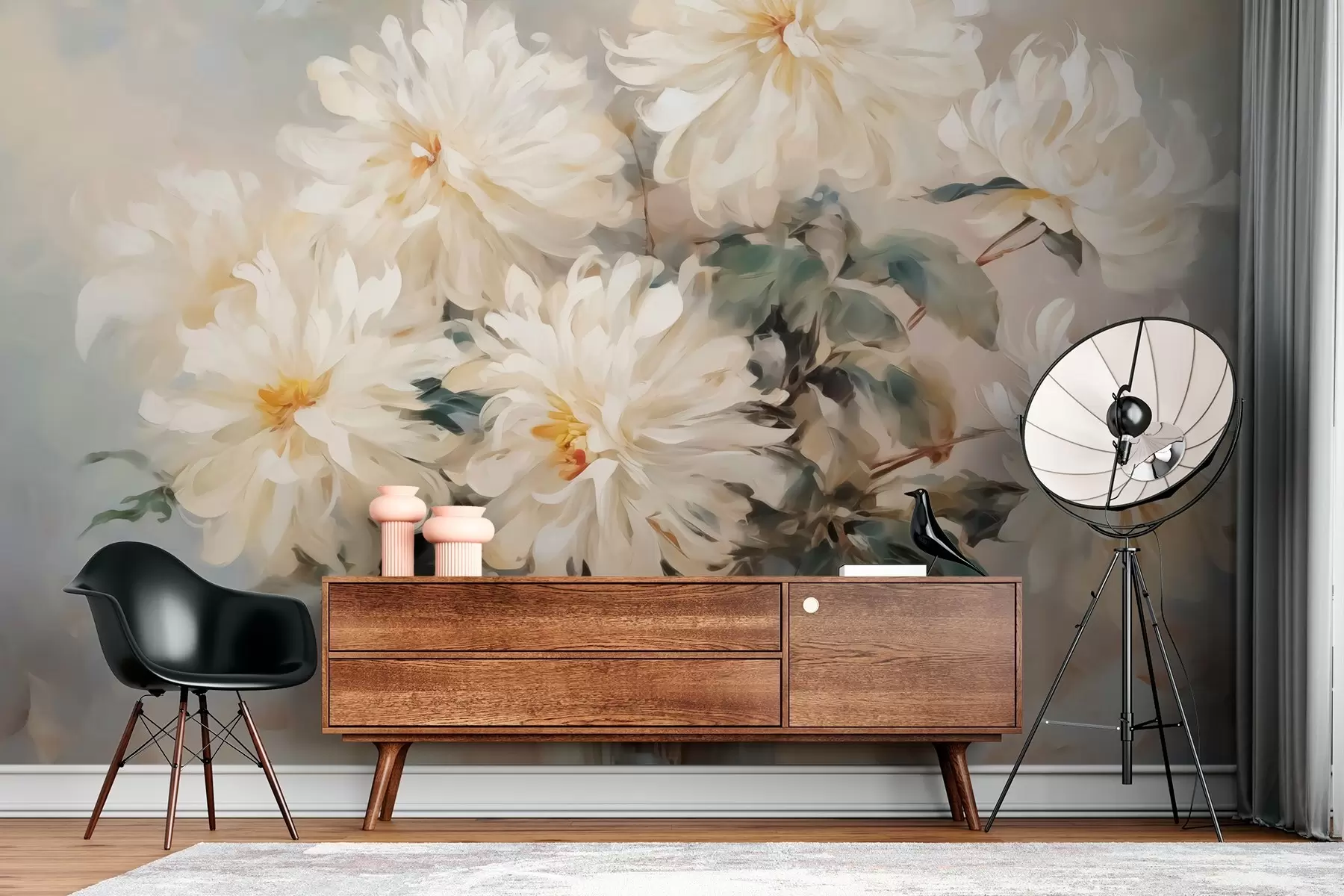 fototapet Chrysanthemums pictura imitație w02925