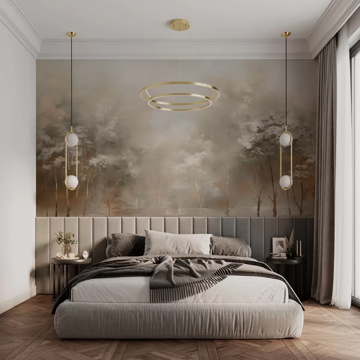 fototapet Grădină imitație abstractă de pictură w02928