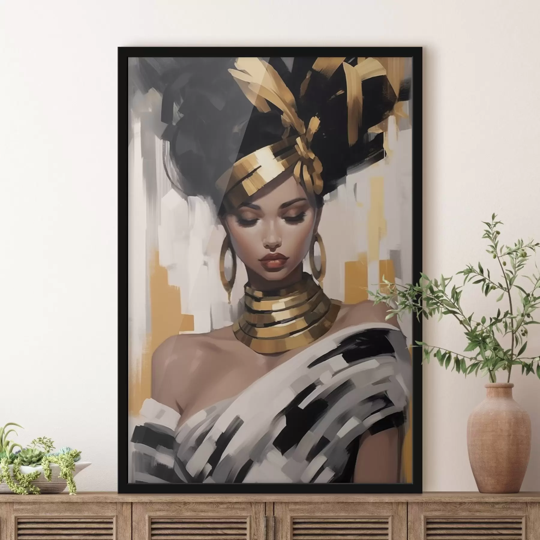 Tablouri Portret de femeie cu stil etnic modern f42648