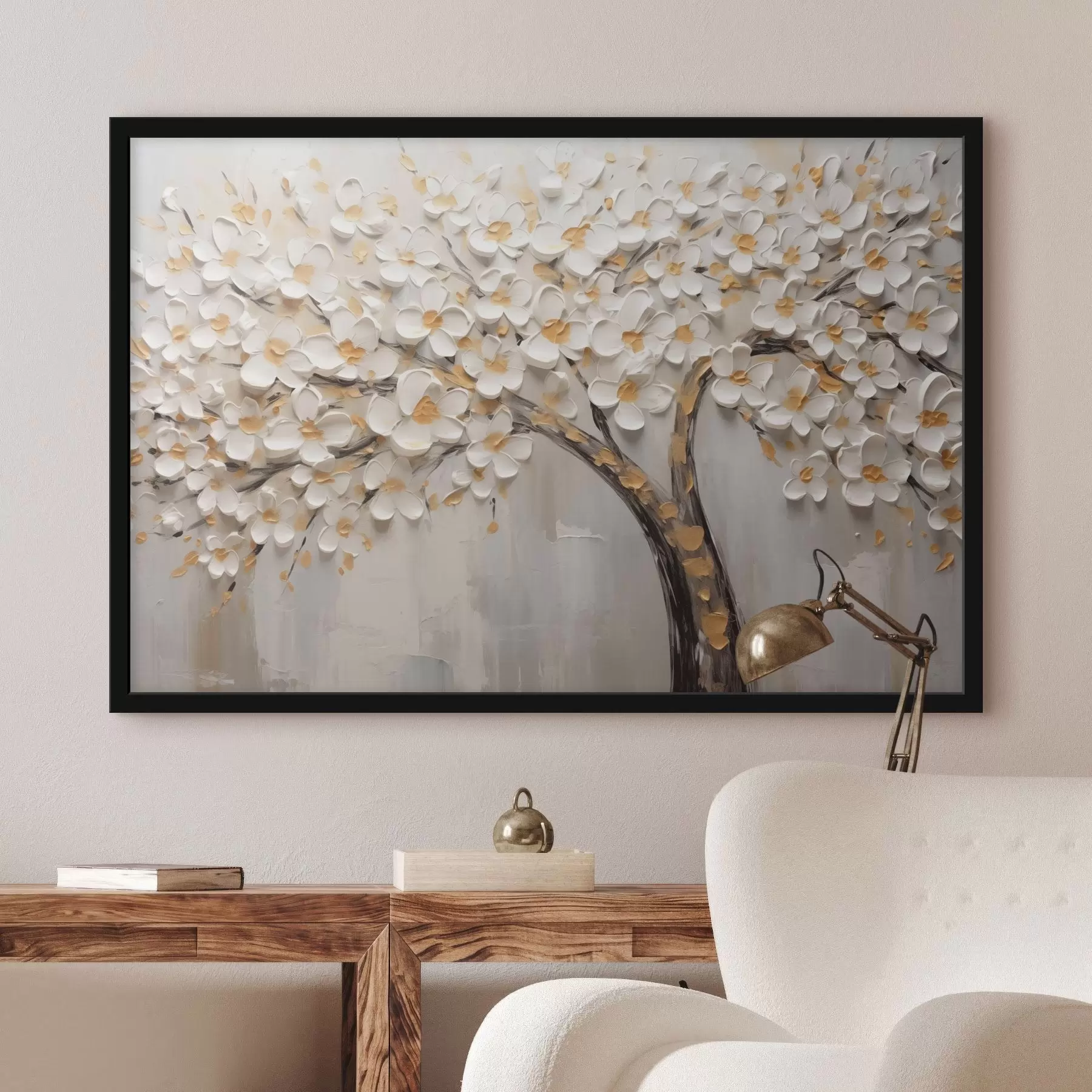 fototapet Imagine volumetrică a unui copac înflorit f42658