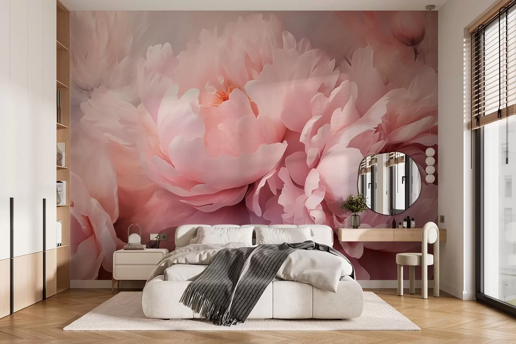 fototapet Peonii roz w02898