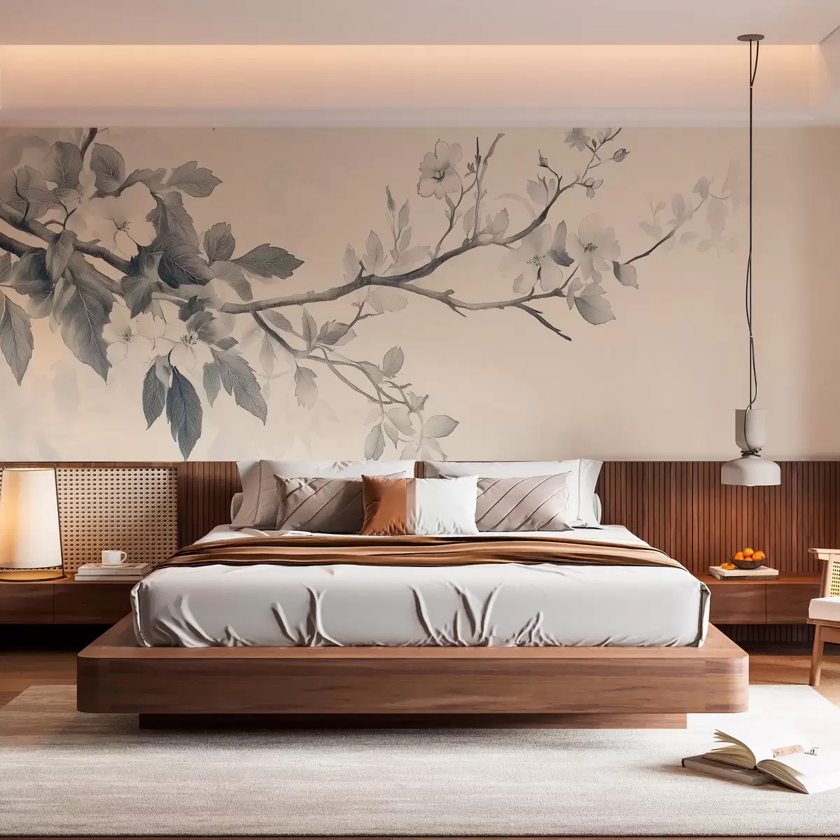 fototapet Ramură de copac în stil retro w02913