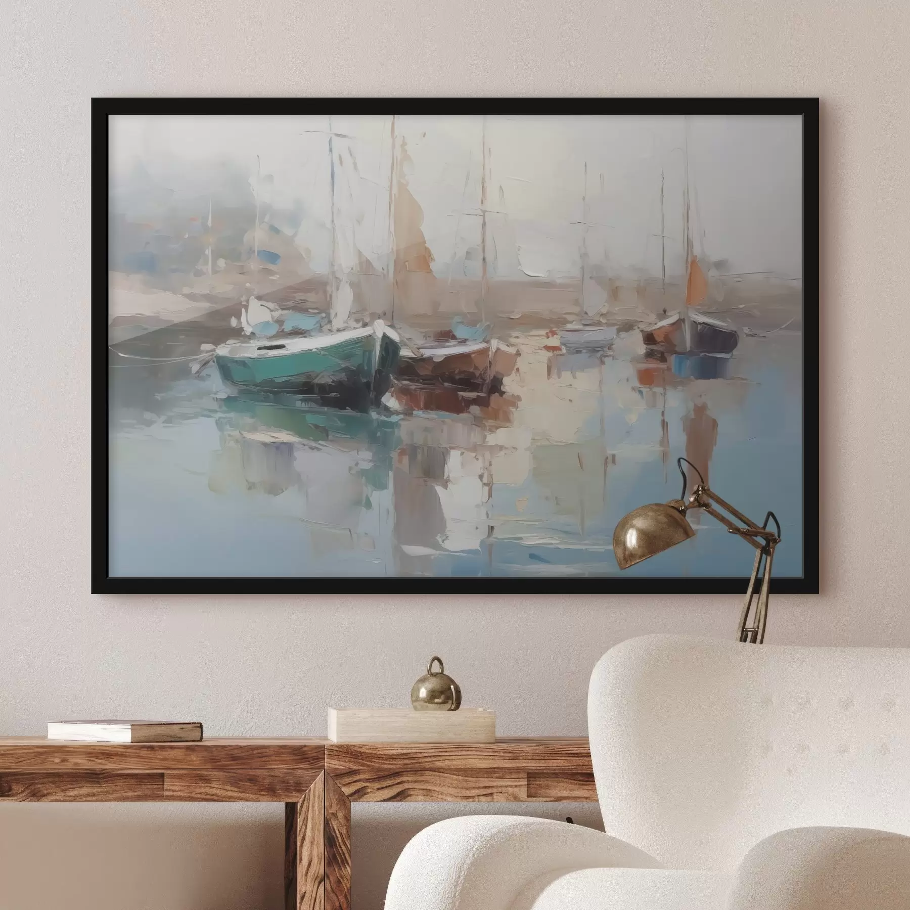 fototapet Bărci imitație de pictură abstractă f42743