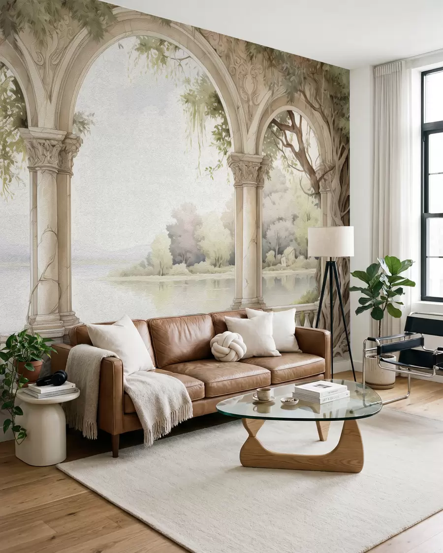 fototapet Desen în stil ulei de arc w02976
