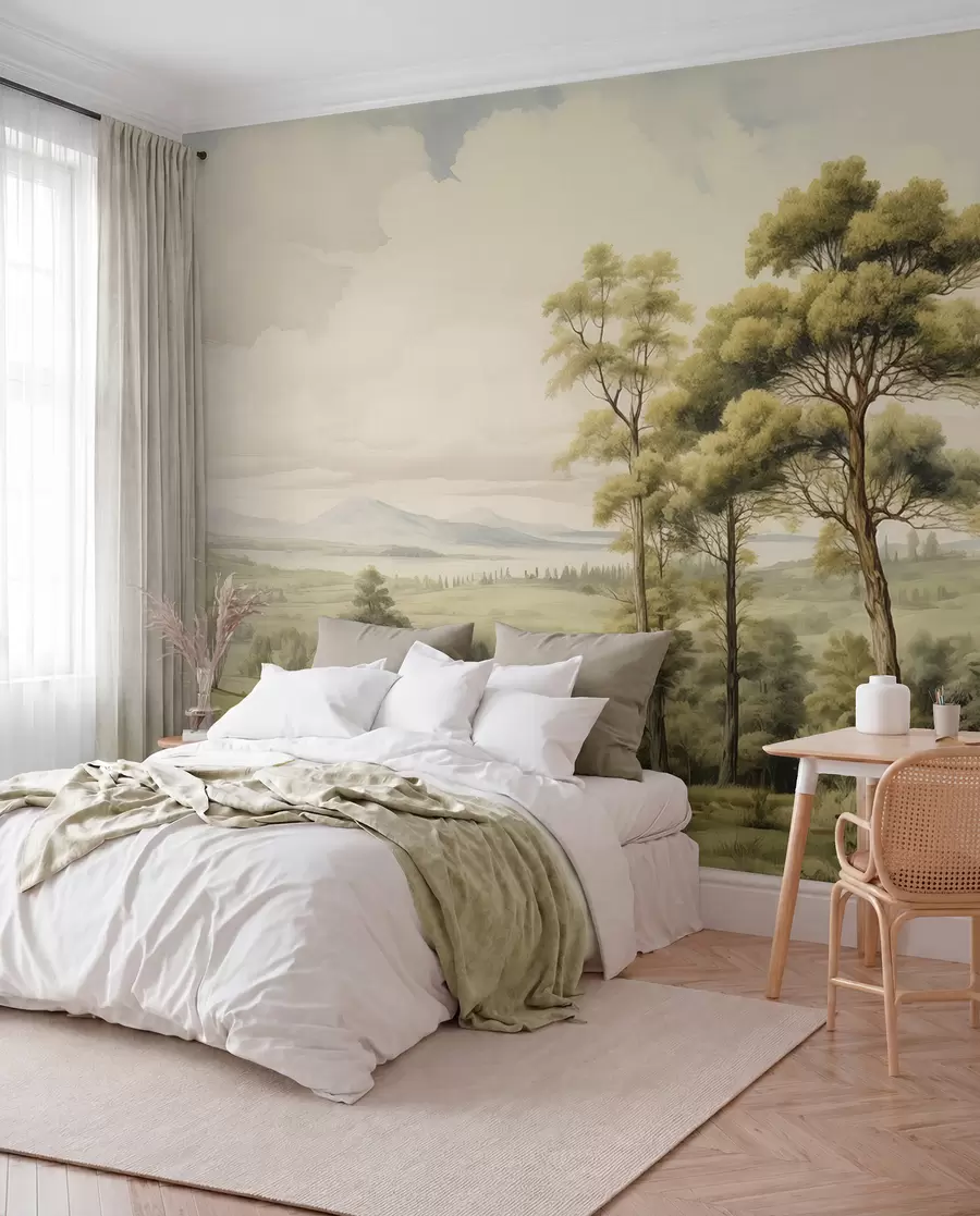 fototapet Peisaj modern acuarelă w02978