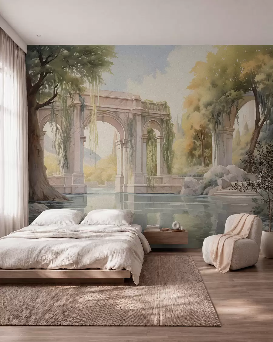 fototapet Peisaj pictat în stil ulei w02989